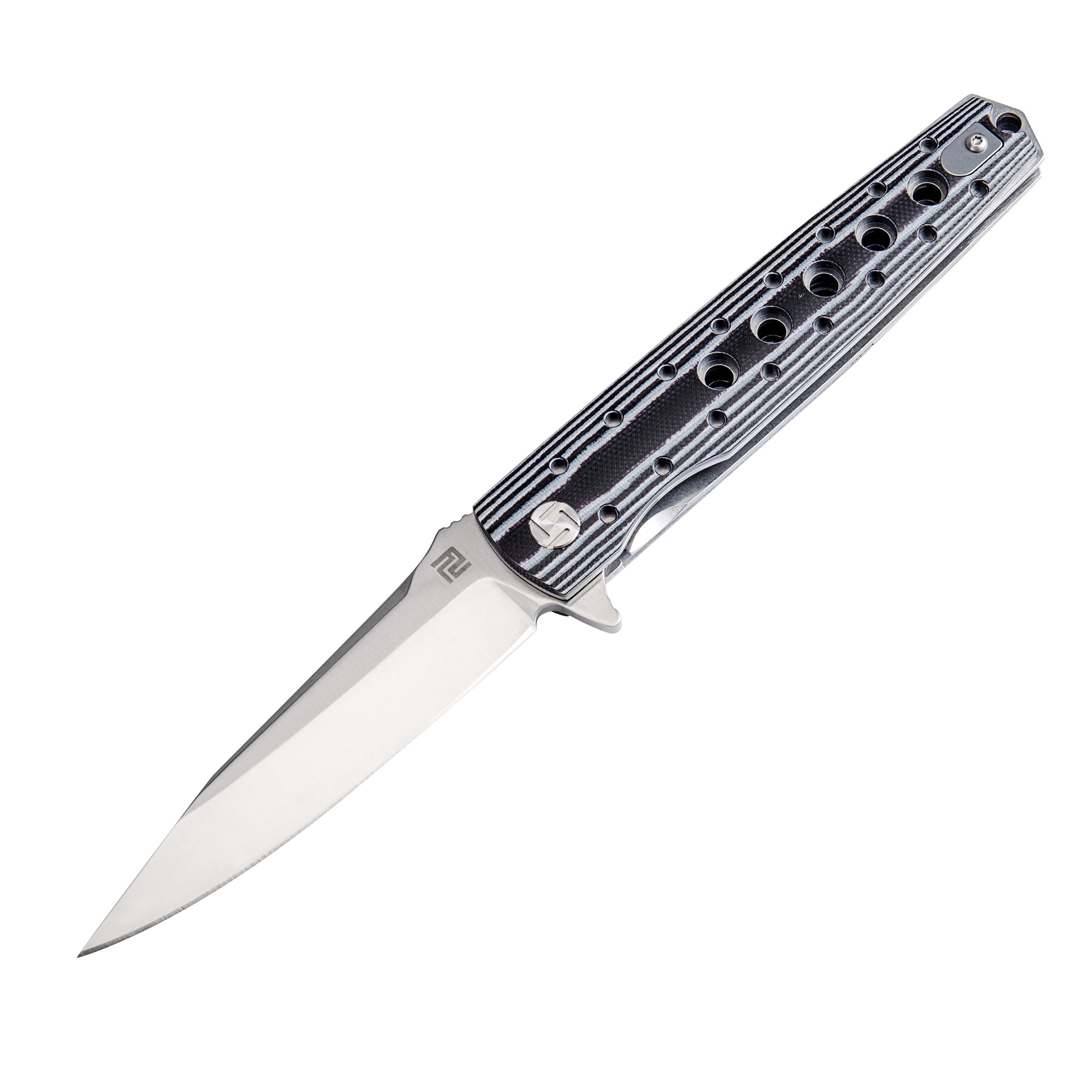 Virgina(ATZ-1807P)G10(Curve) Knife folding knife with steel blade
