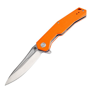 Zumwalt(ATZ-1808P)G10 Flat Orange folding knife with steel blade