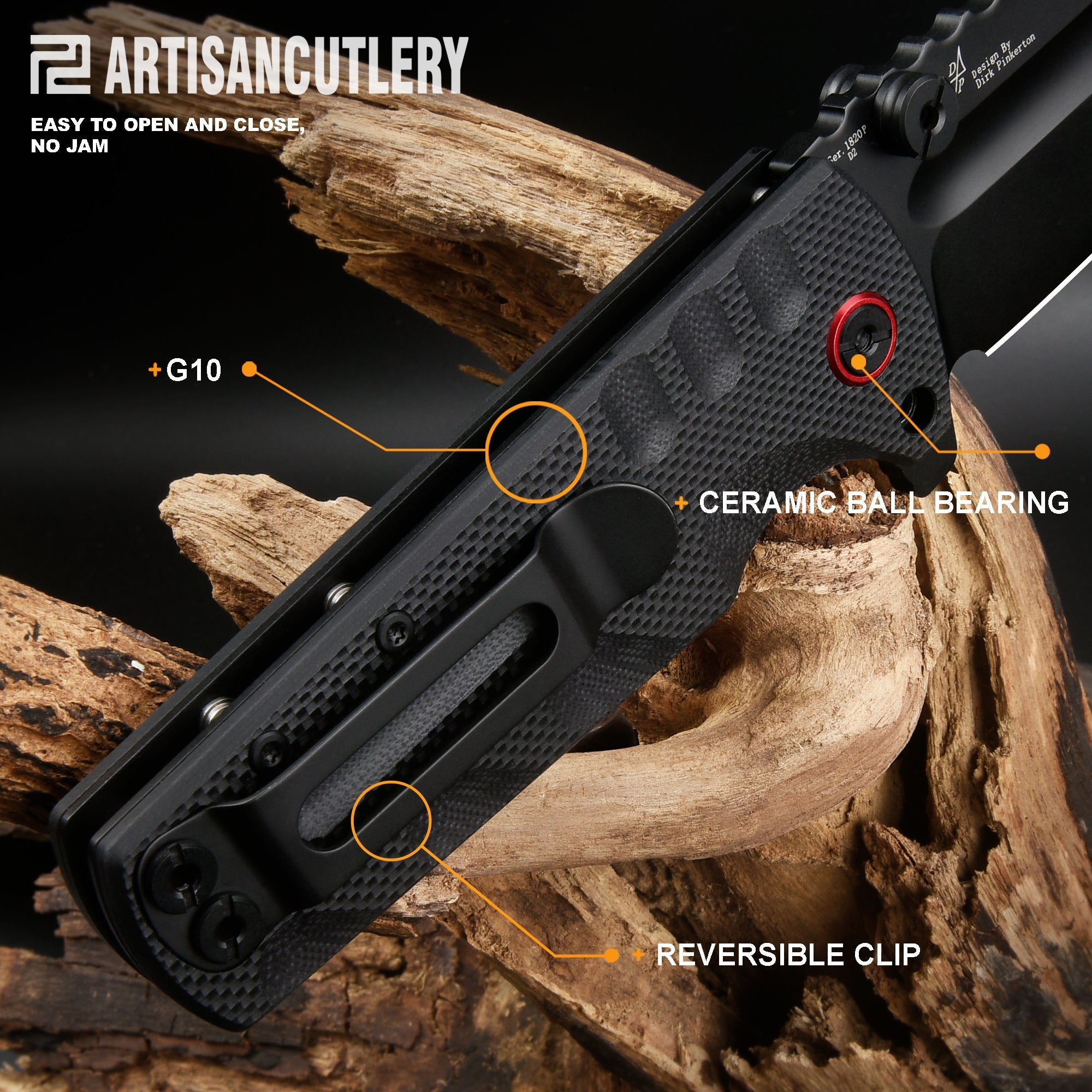 Artisan Cutlery Proponent 1820P handle close-up