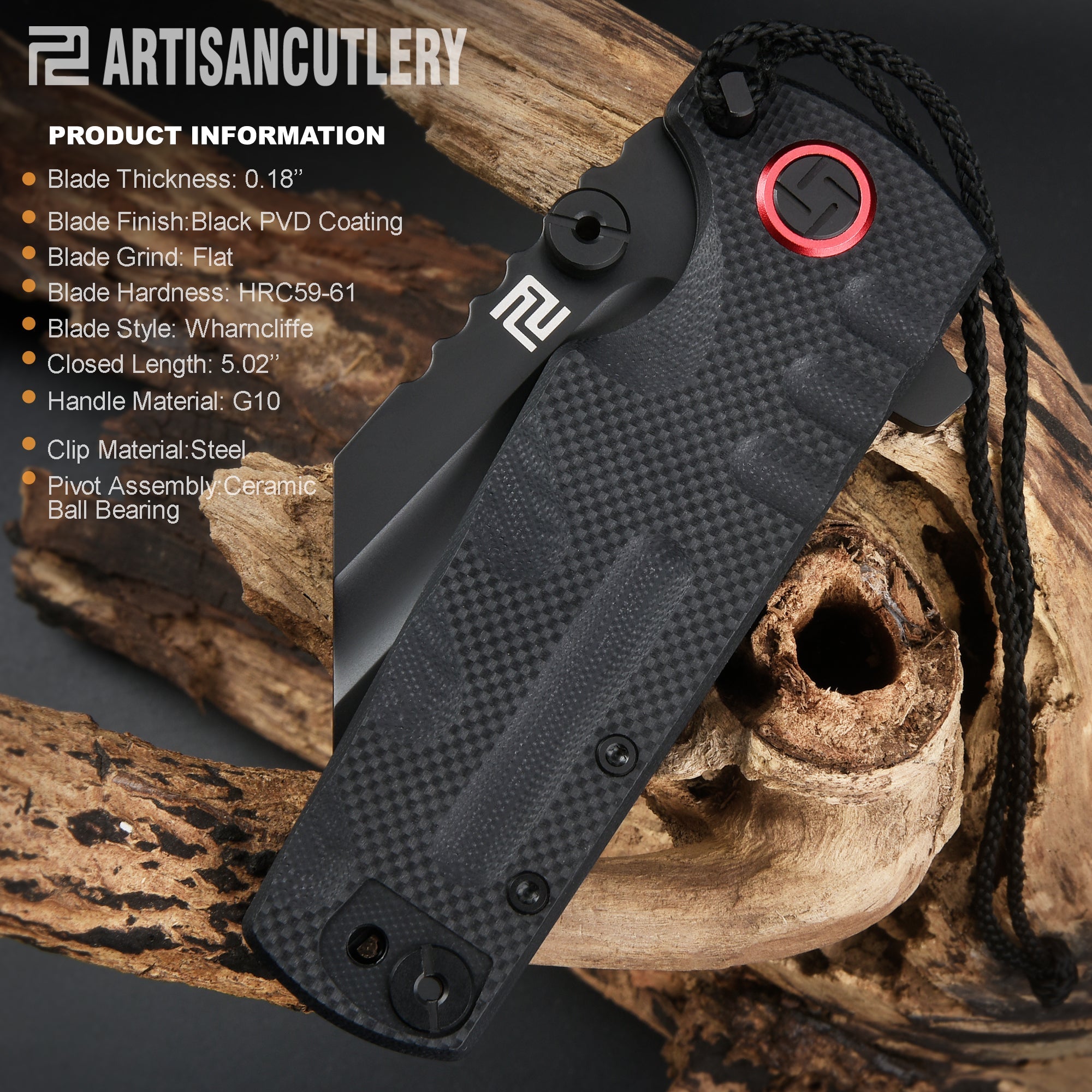 Artisan Cutlery Proponent 1820P blade detail