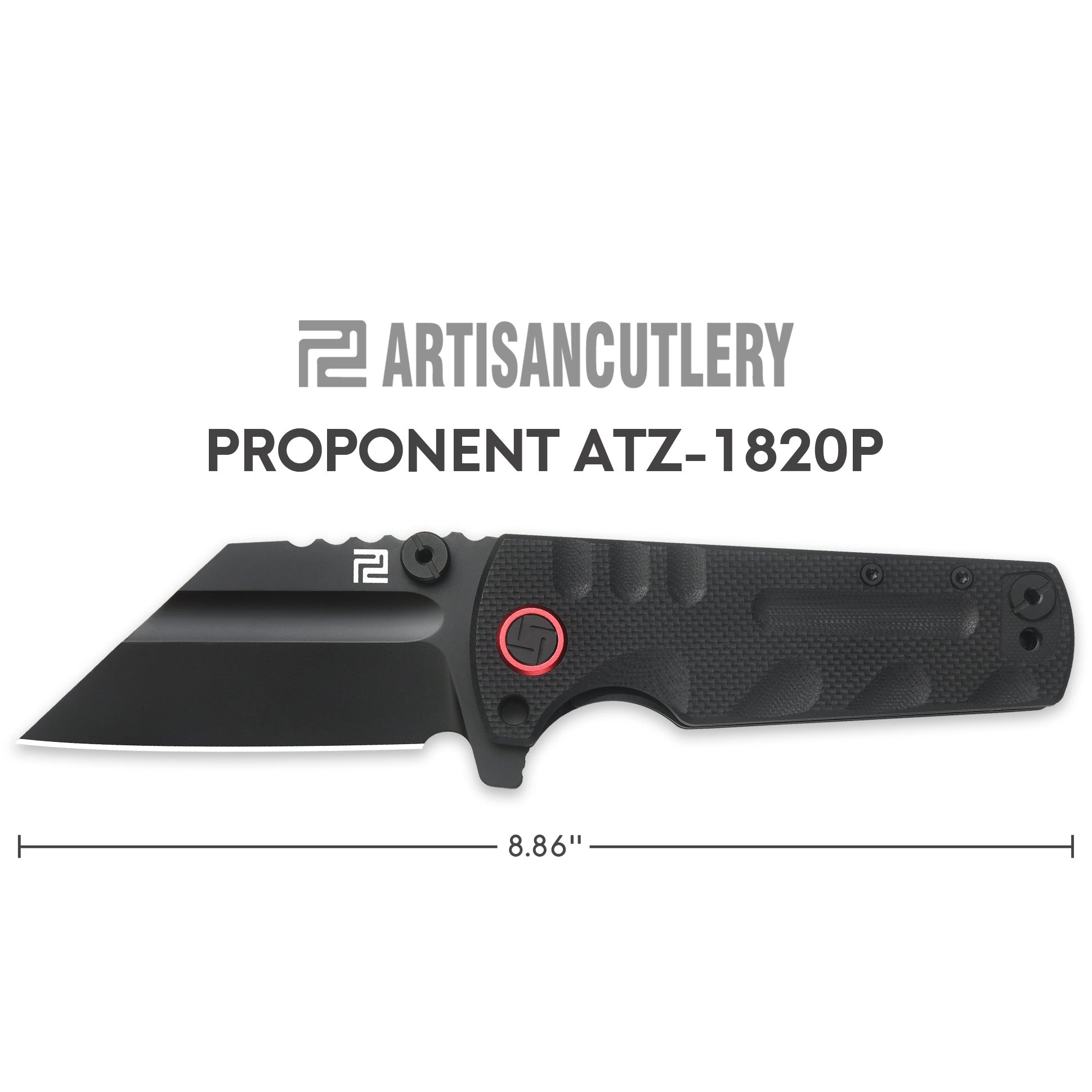 Artisan Cutlery Proponent 1820P folding knife detail view