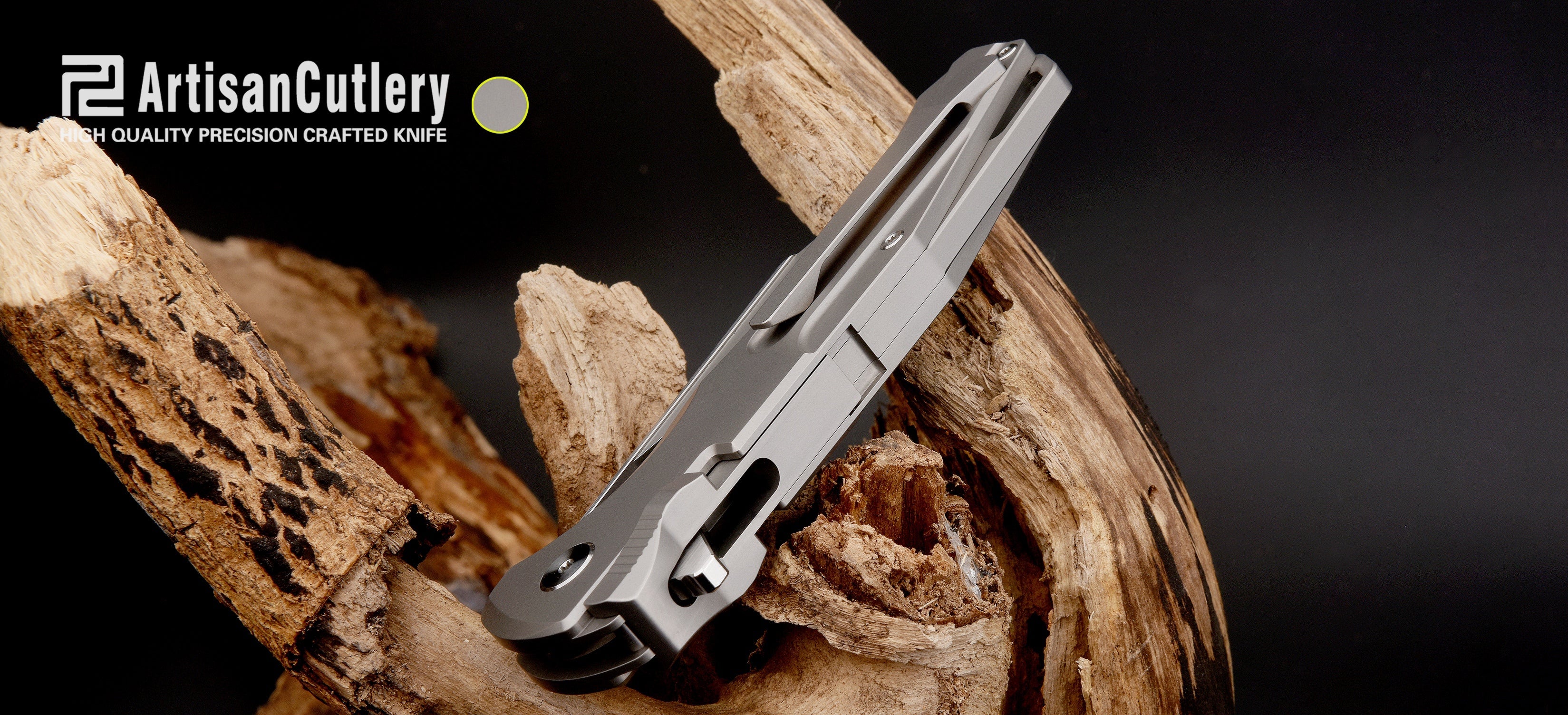 Artisan Cutlery Blowback 1822GD handle close-up