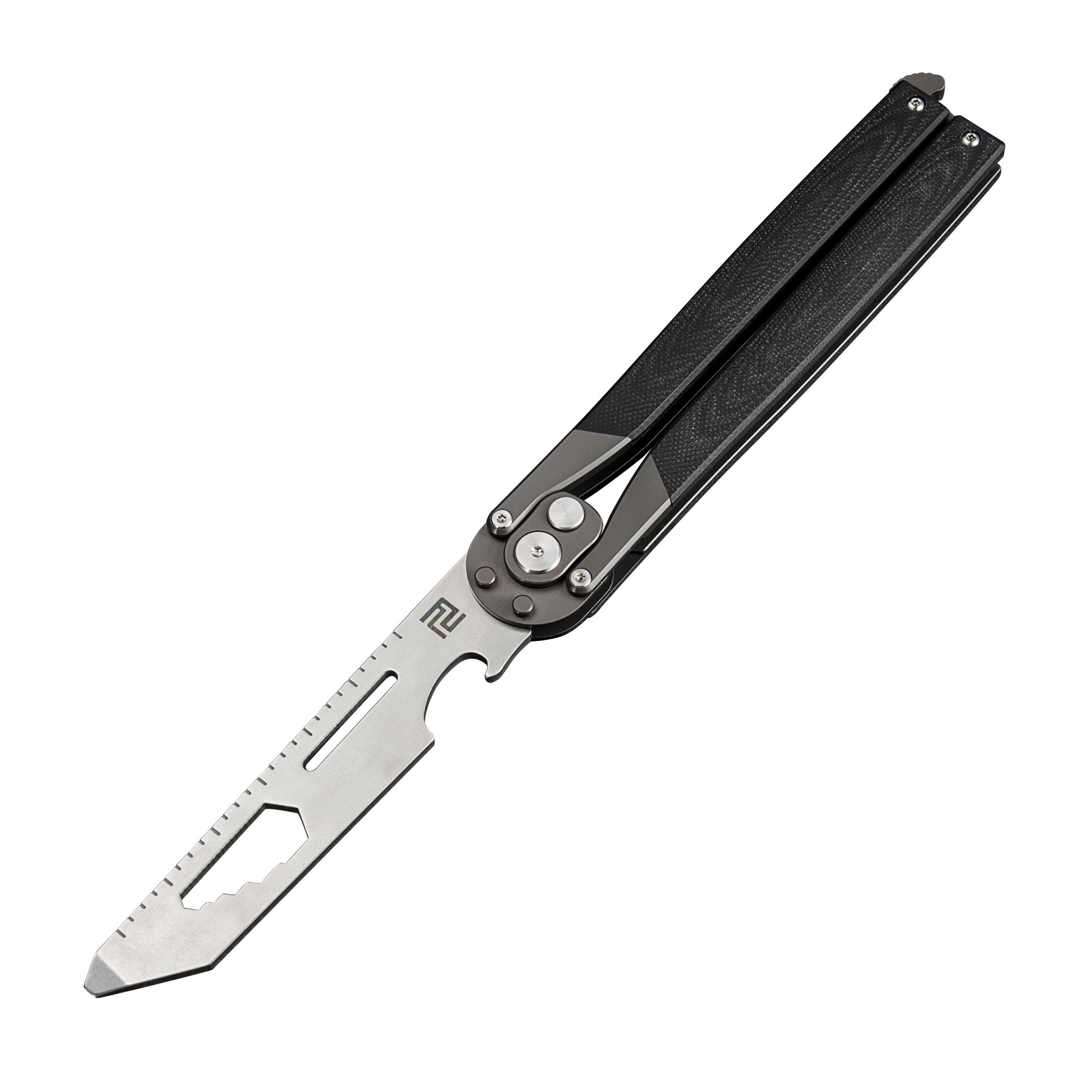 Kinetic-tool(ATZ-1823P)G10( Curve folding knife with steel blade
