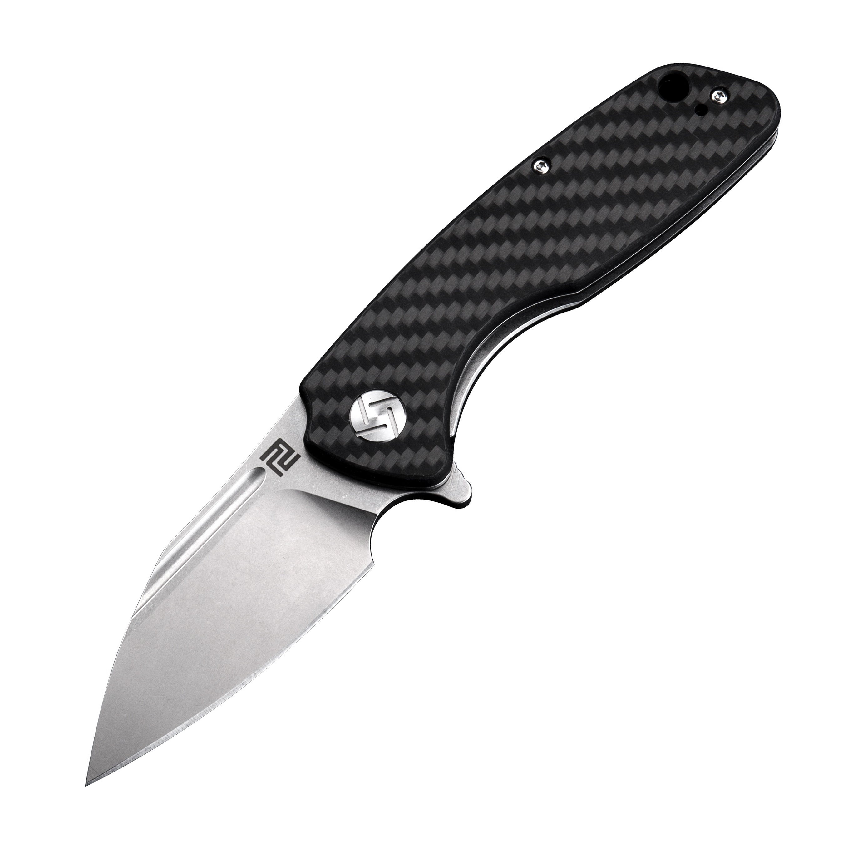 Wren(ATZ-1825P)Carbon Fiber folding knife with steel blade
