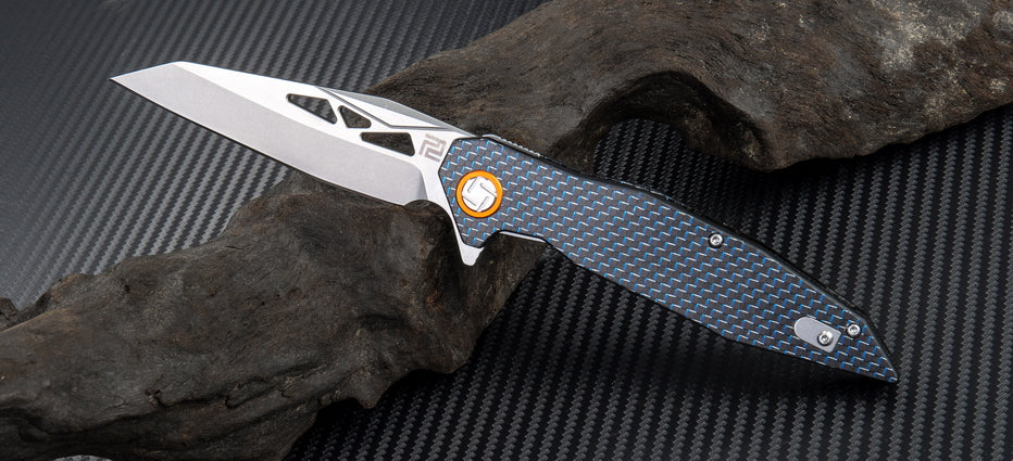 Artisan Cutlery Cygnus 1827P folding knife with carbon fiber handle