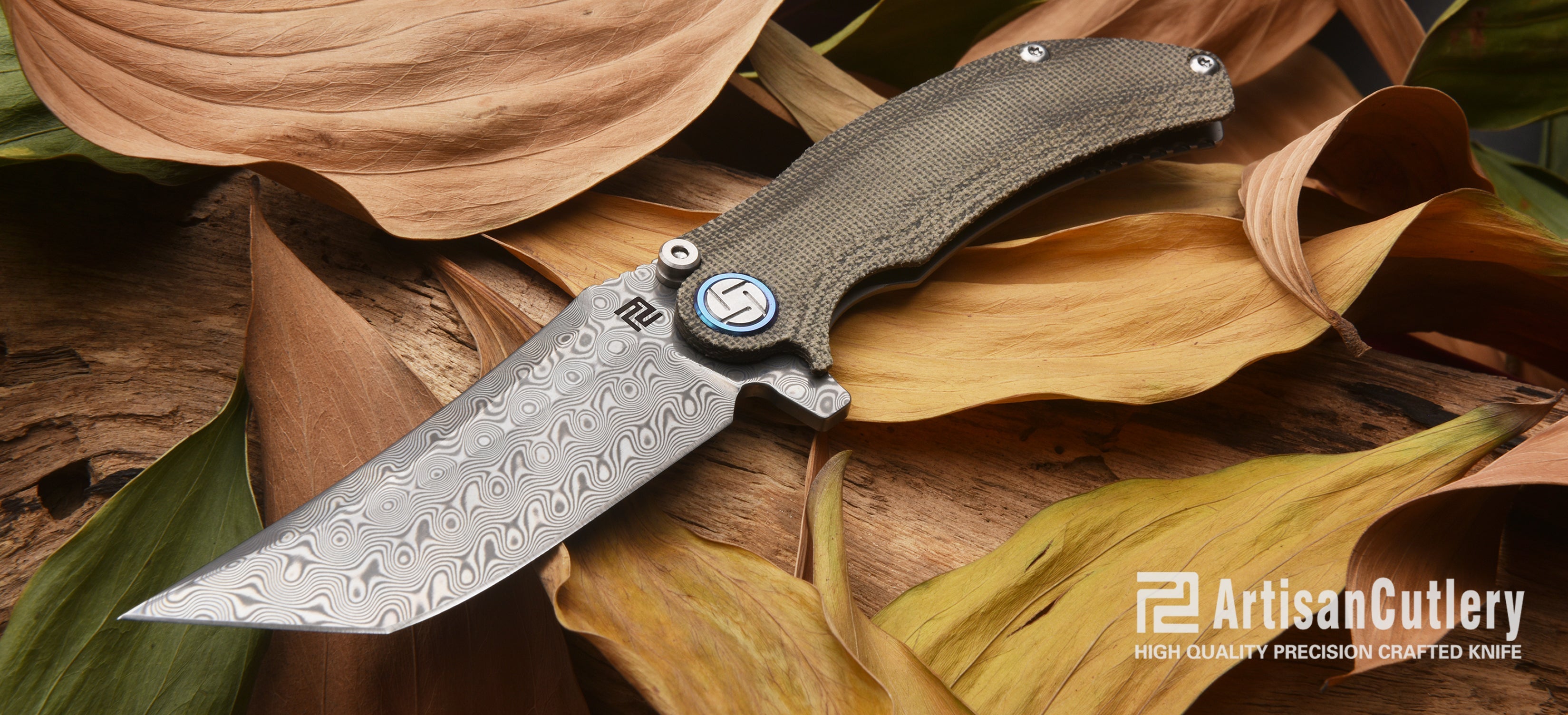 Artisan Cutlery Tacit 1838GD blade detail
