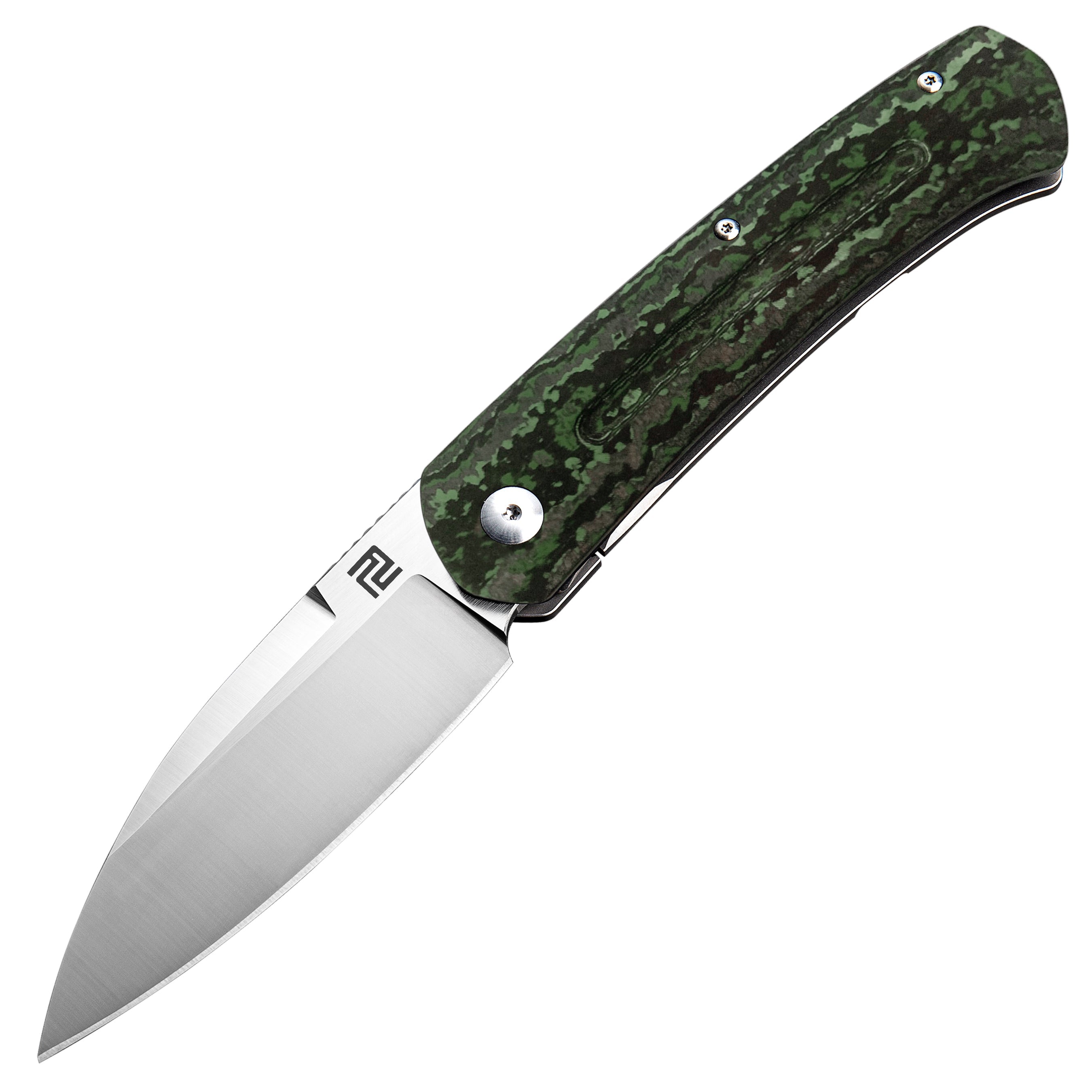 Artisan Cutlery Centauri 1839G folding knife with S35VN Damascus blade