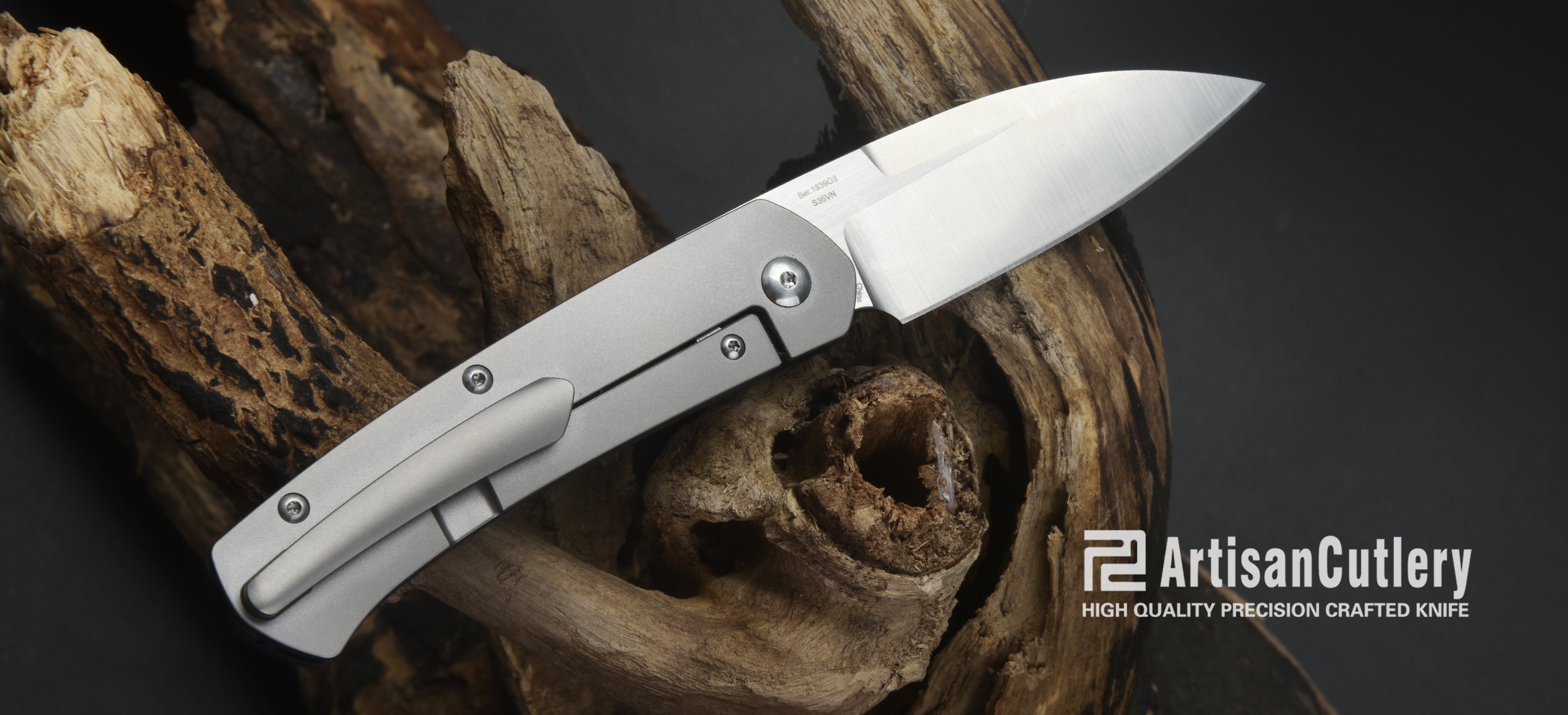 Artisan Cutlery Centauri 1839GS blade detail