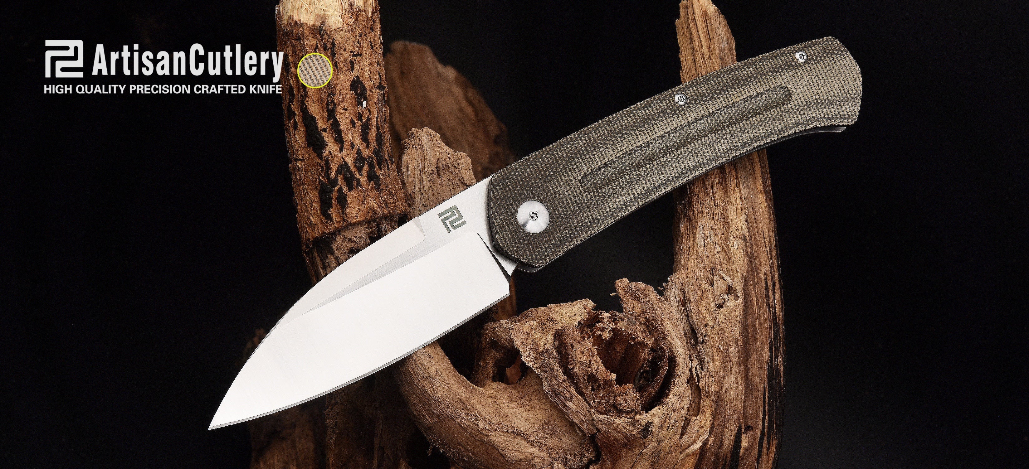 Artisan Cutlery Centauri 1839GD blade detail