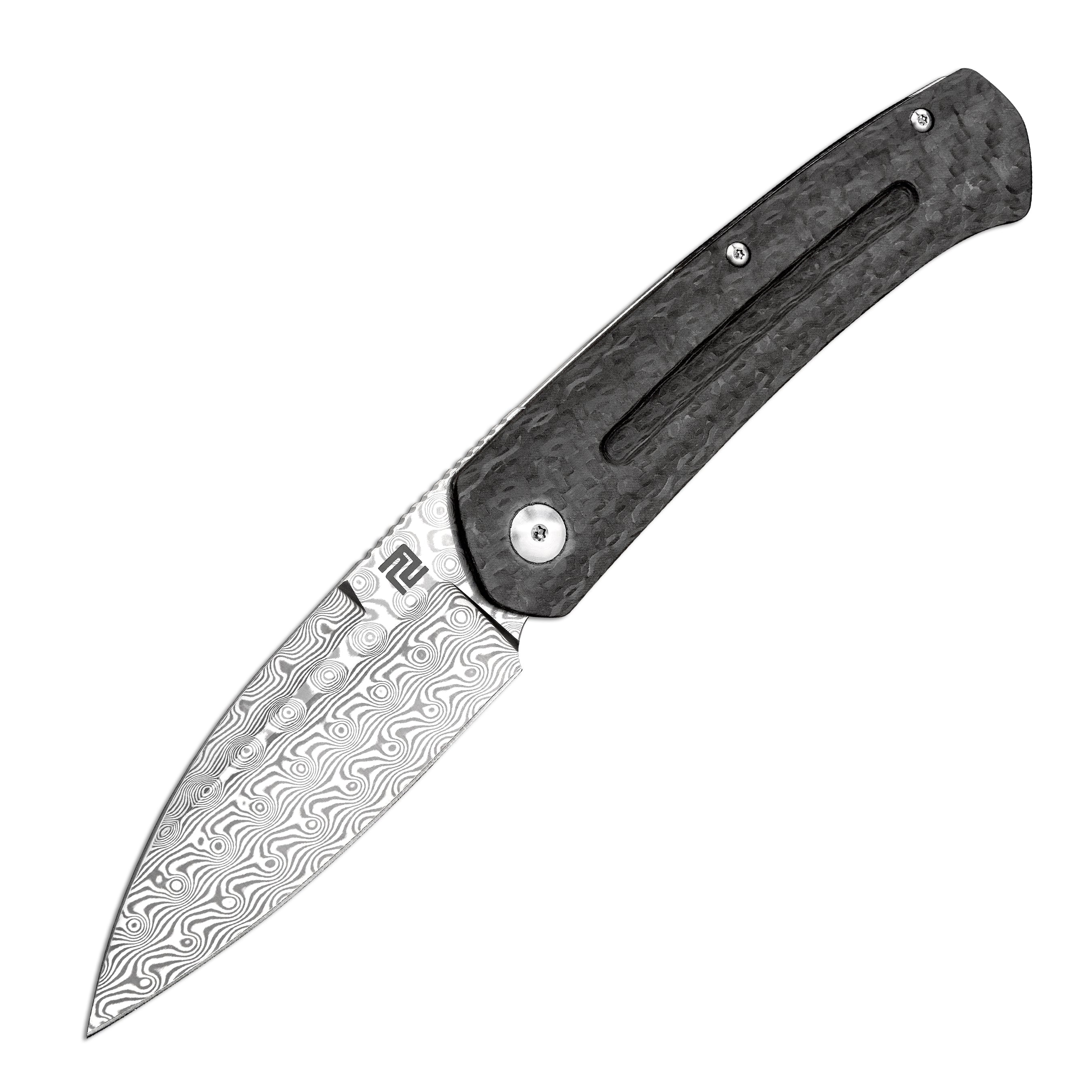 Artisan Cutlery Centauri 1839GD folding knife with Damascus blade