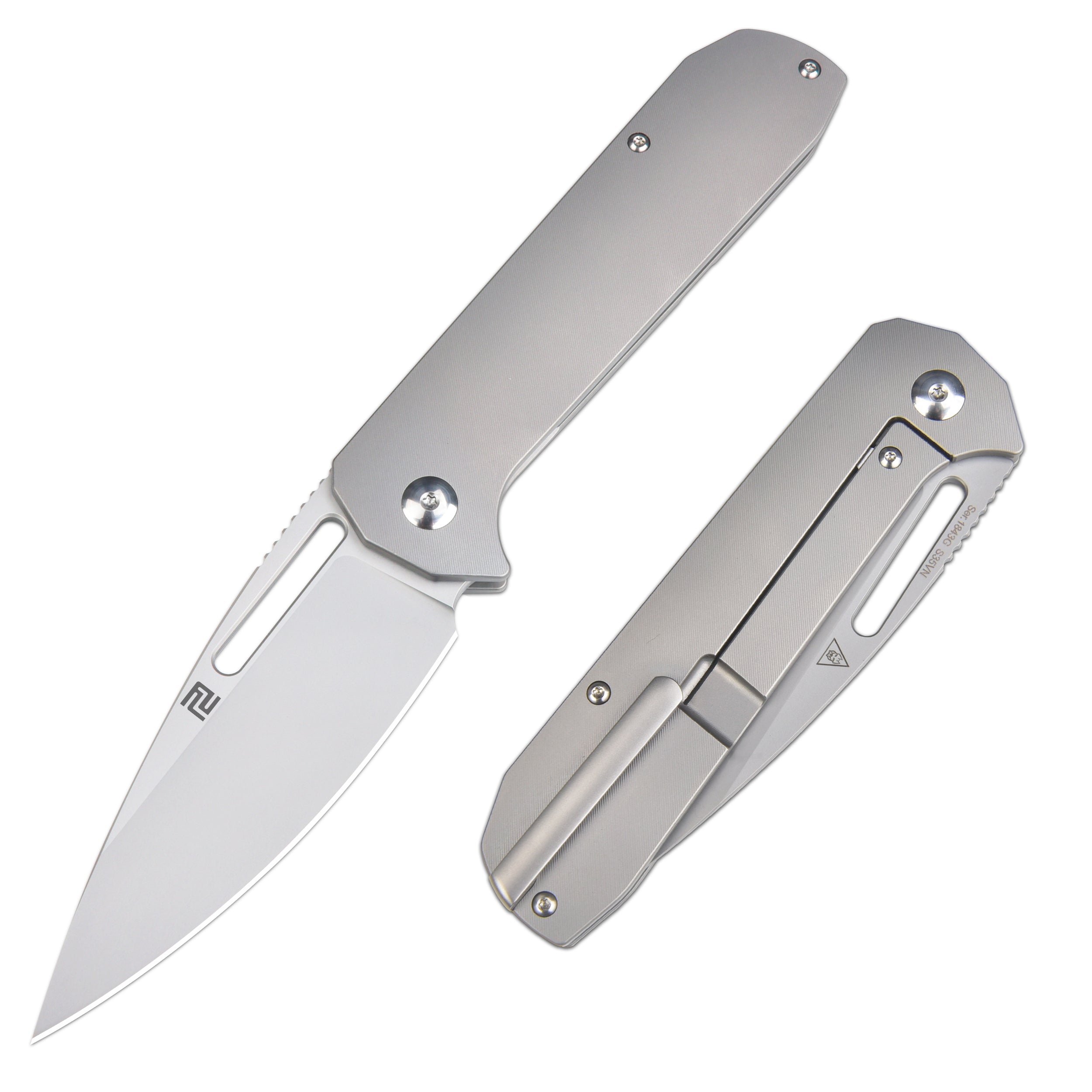 Artisan Cutlery Arion 1843G folding knife with titanium handle