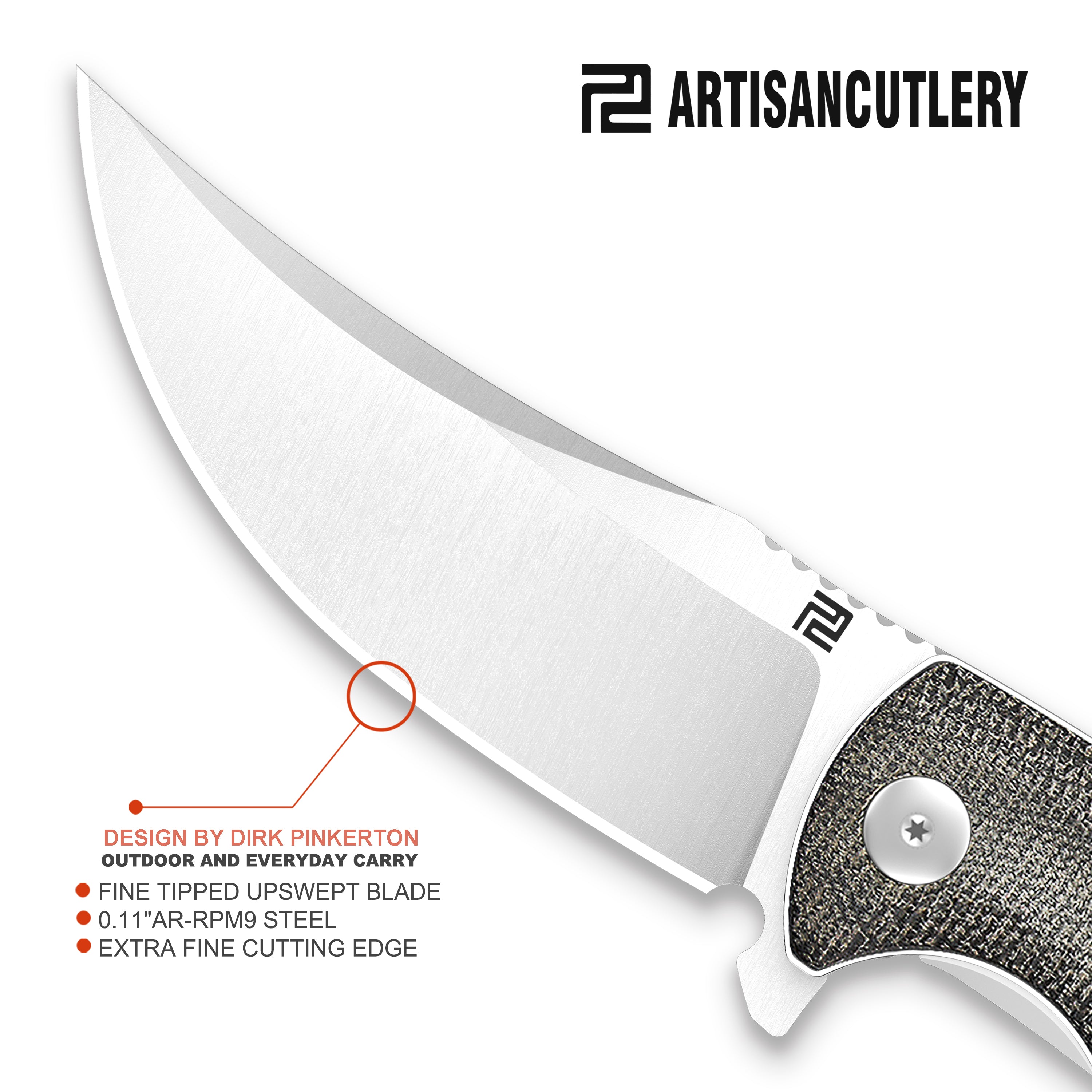 Artisan Cutlery Arroyo 1845P folding knife with Micarta handle