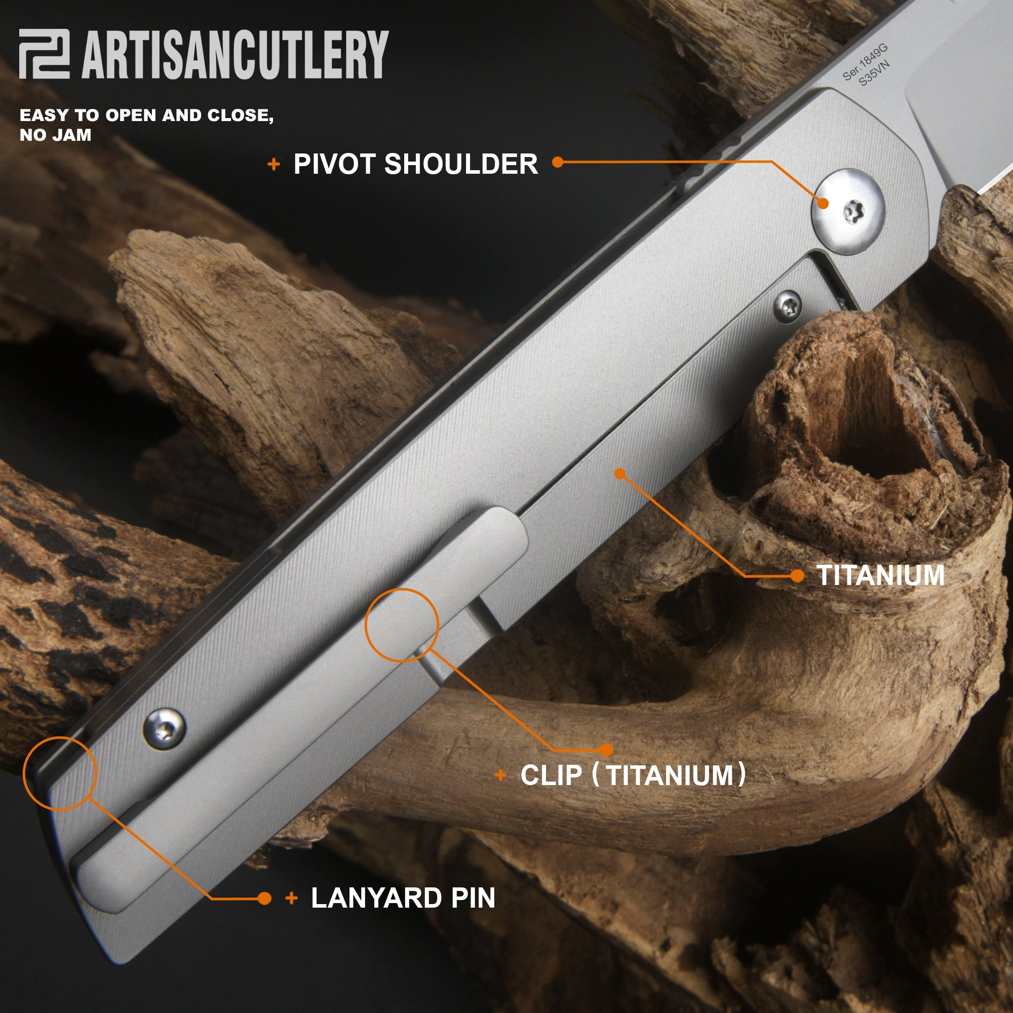 Artisan Cutlery Sirius 1849G knife detail