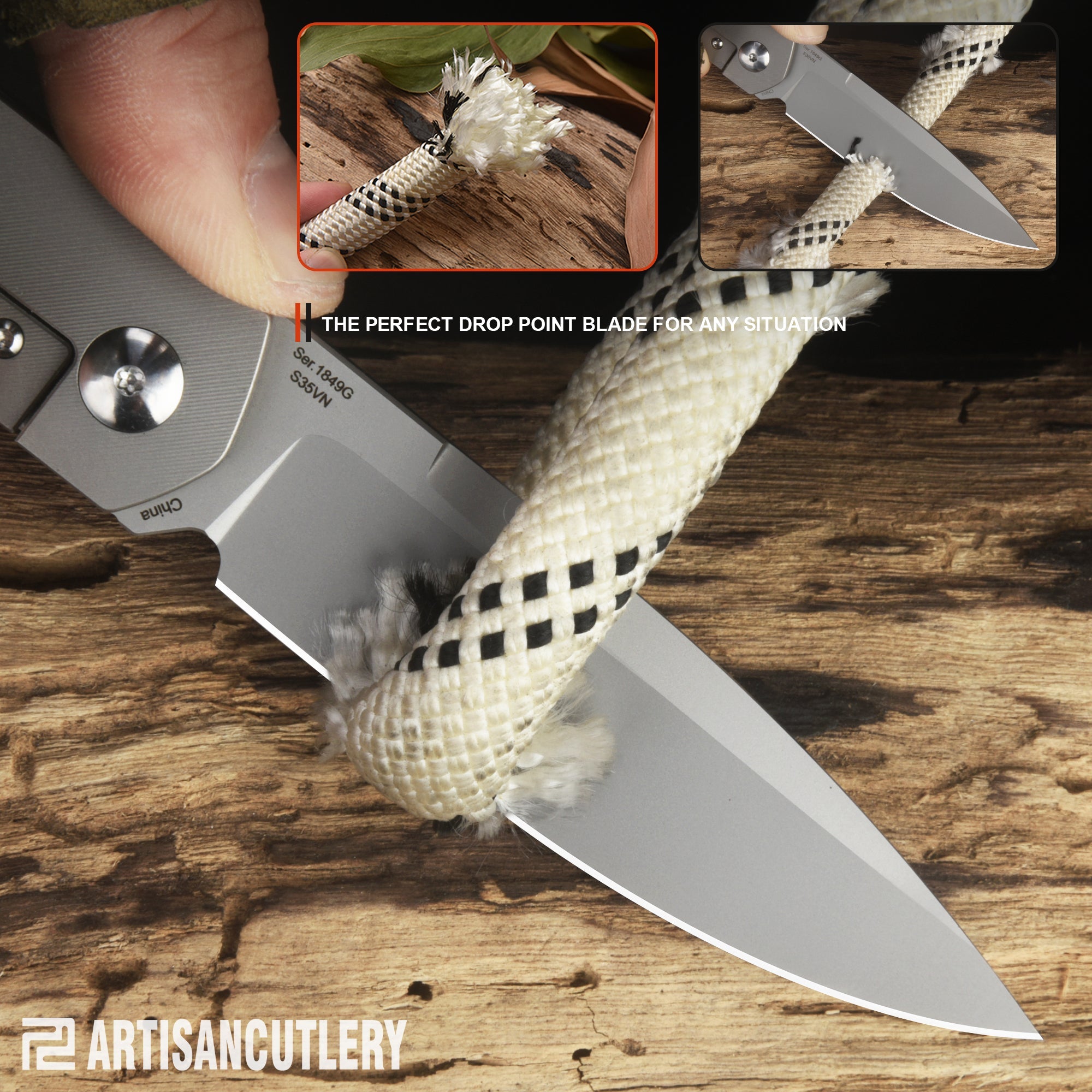 Artisan Cutlery Sirius 1849G handle detail