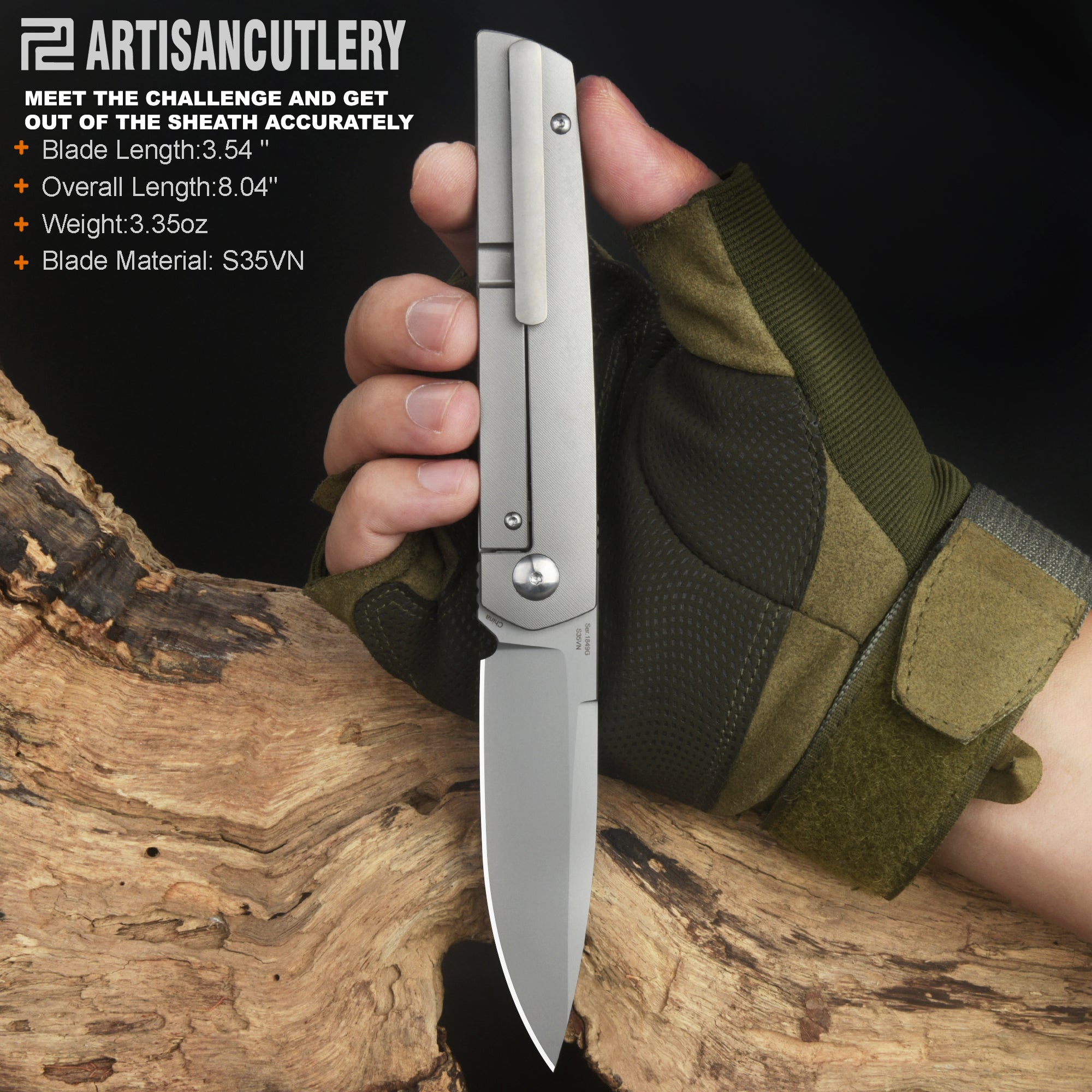 Artisan Cutlery Sirius 1849G blade detail