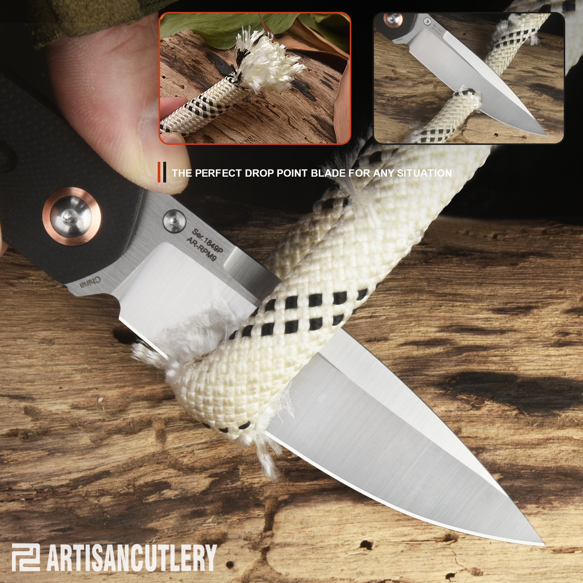 Artisan Cutlery Sirius 1849P folding knife side view