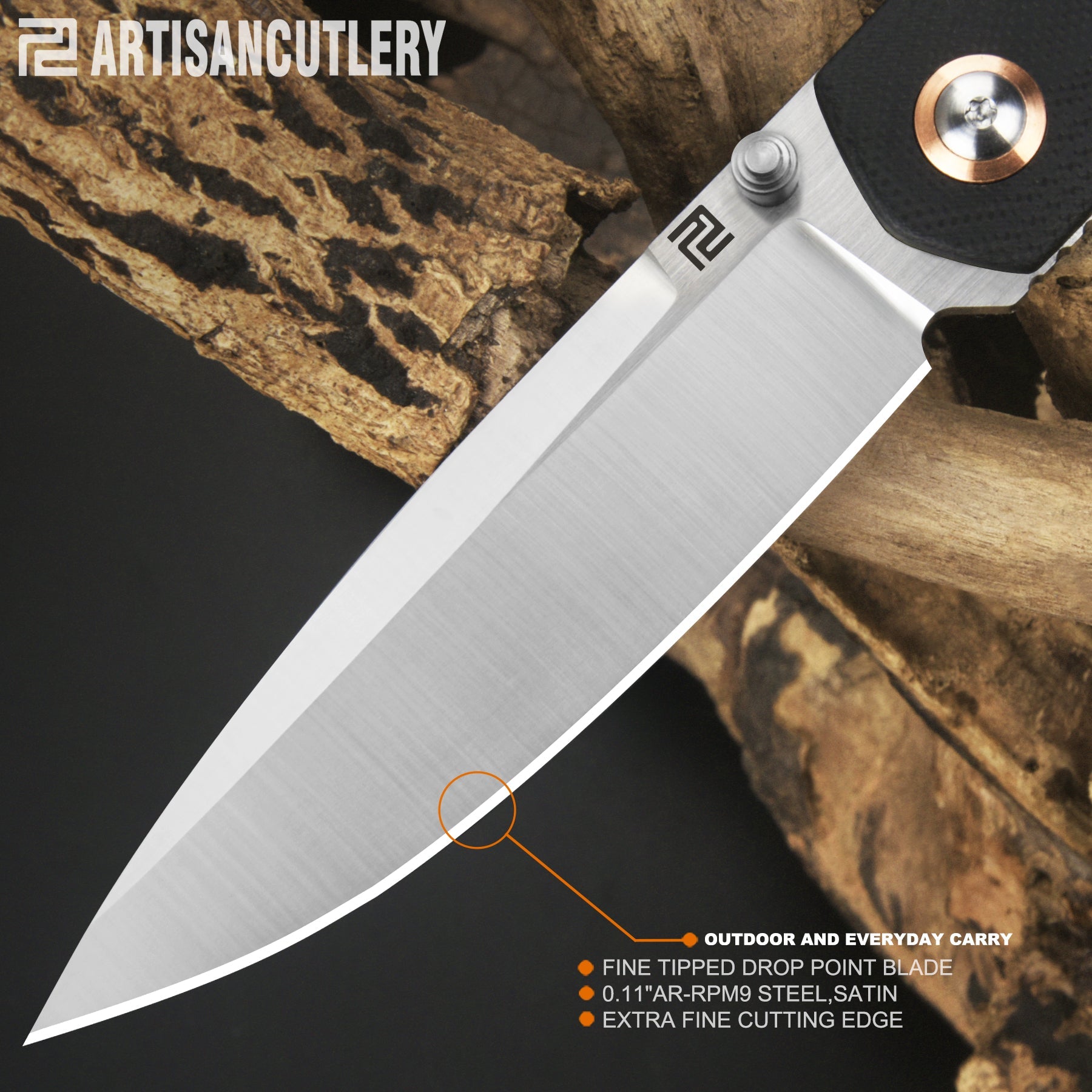 Artisan Cutlery Sirius 1849P knife detail