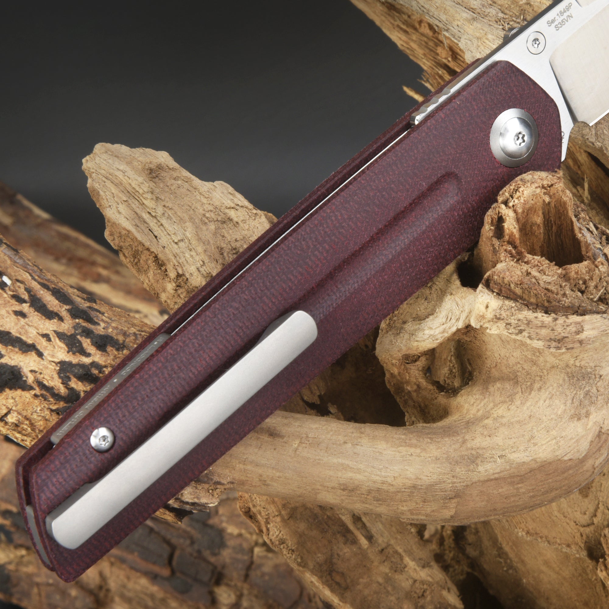 Artisan Cutlery Sirius 1849P folding knife with Micarta handle