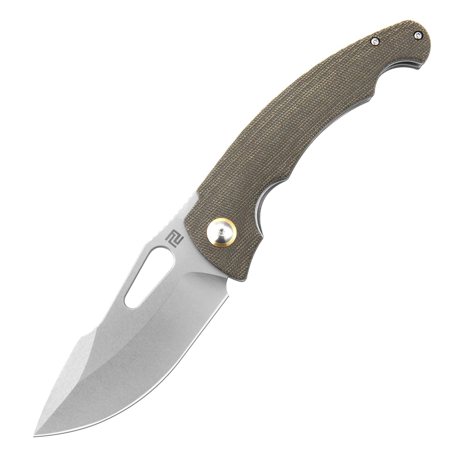 Artisan Cutlery Xcellerator 1860P folding knife with AR-RPM9 stone wash blade