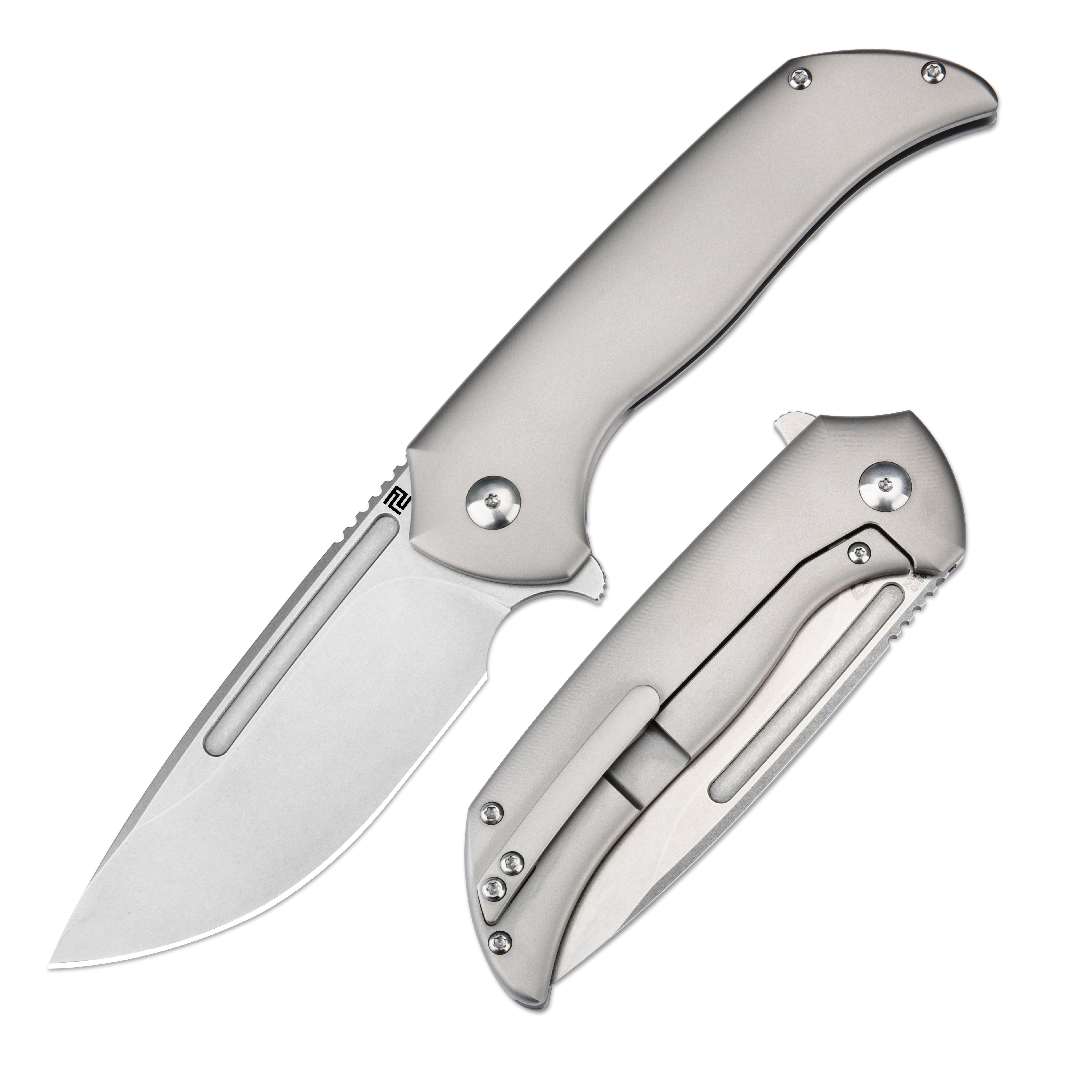 Artisan Cutlery Trux ATZ-1861G handle close-up