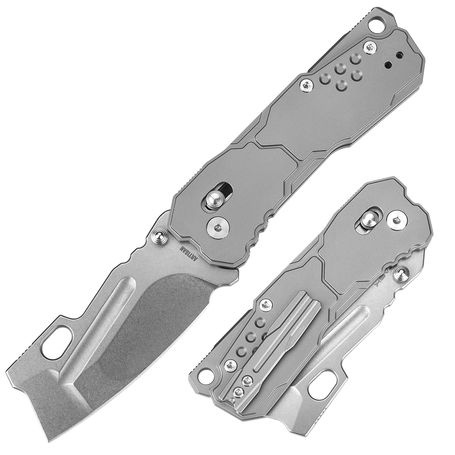 Artisan Cutlery Butcherling 1881 folding knife with titanium handle