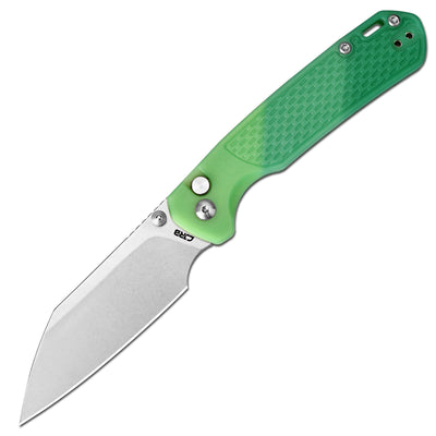CJRB Pyrite Light J1945-DLG folding knife with 3.34-inch AR-RPM9 stone wash blade