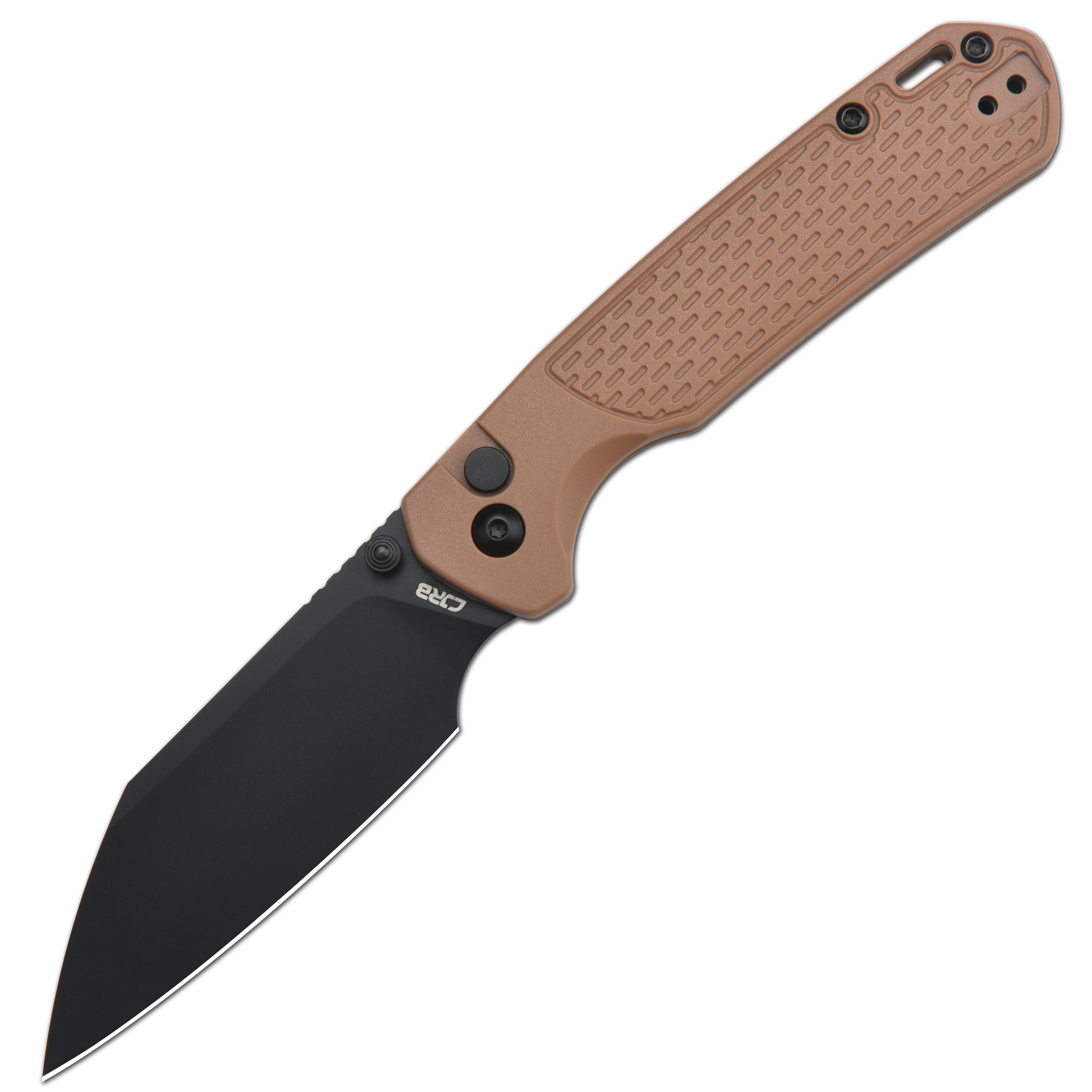 CJRB Pyrite Light J1945-BBN folding knife with AR-SFII black PVD blade