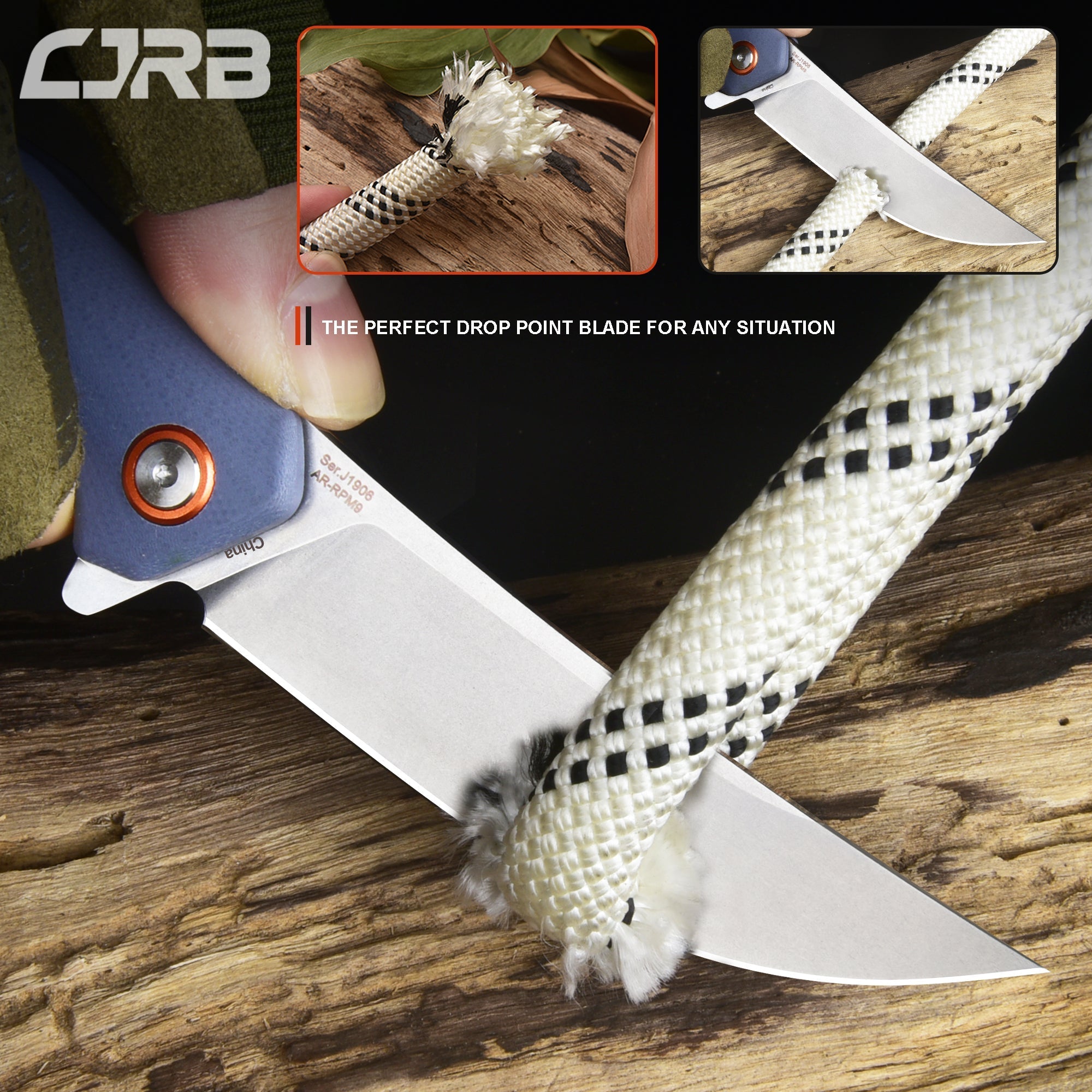 CJRB Gobi J1906-GYC folding knife side view