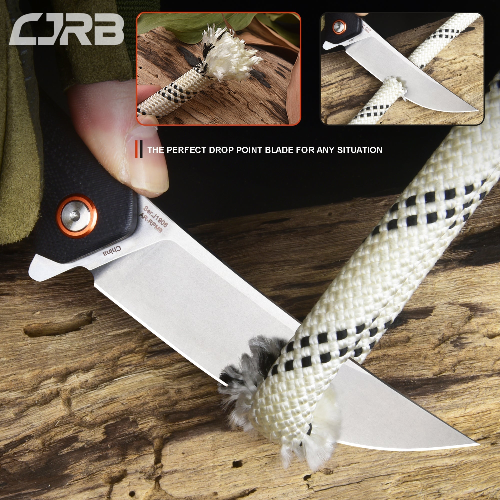 CJRB Gobi J1906-BKC folding knife side view
