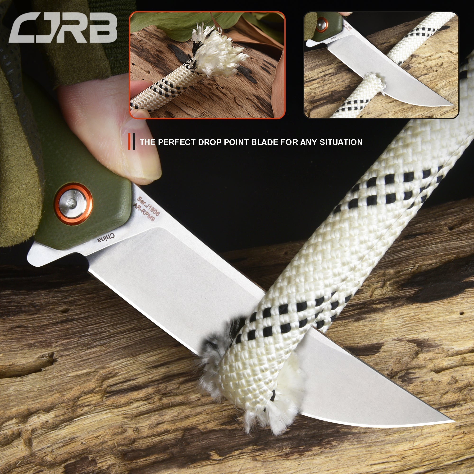 CJRB Gobi J1906-GNC folding knife side view