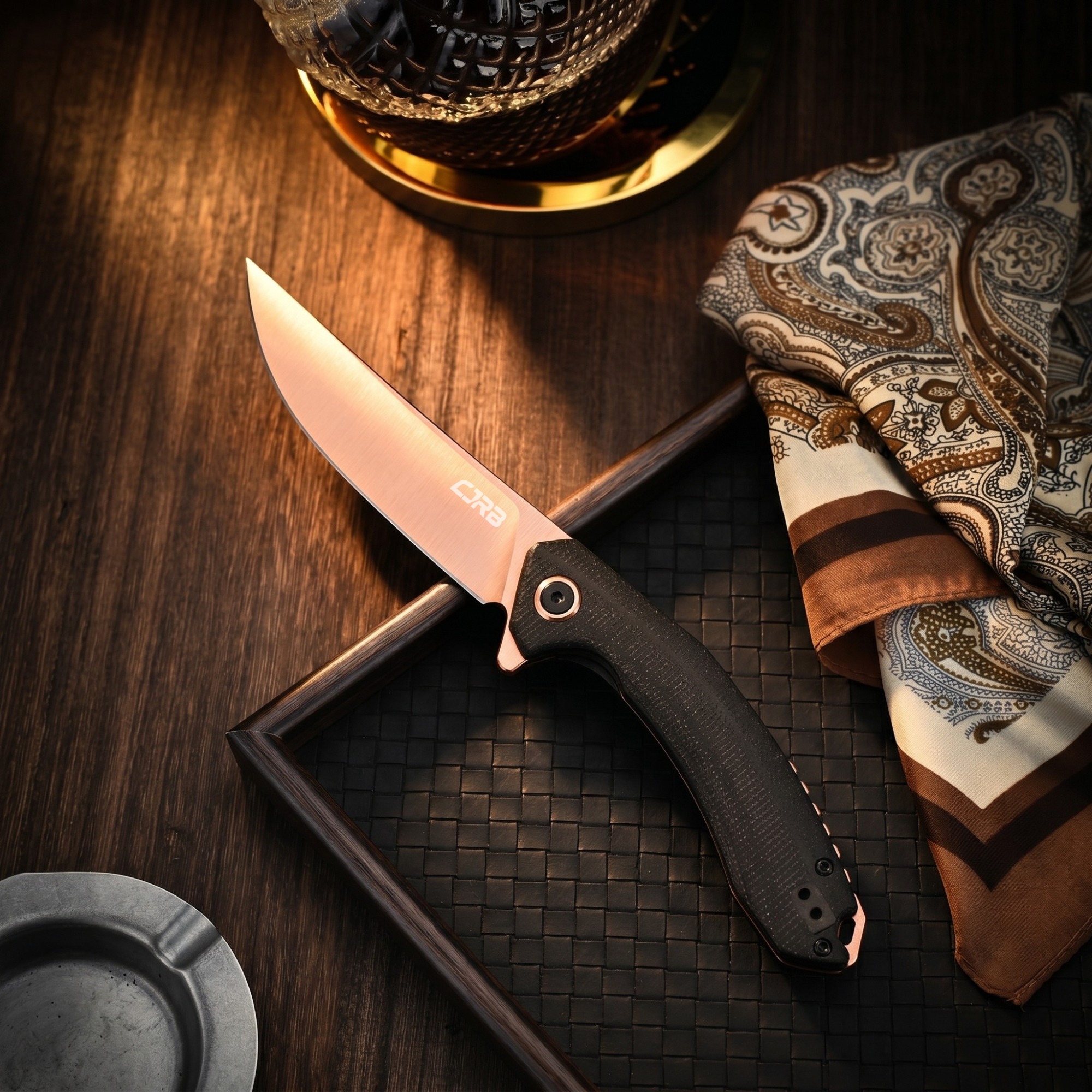 CJRB Gobi J1906-RBK folding knife side view
