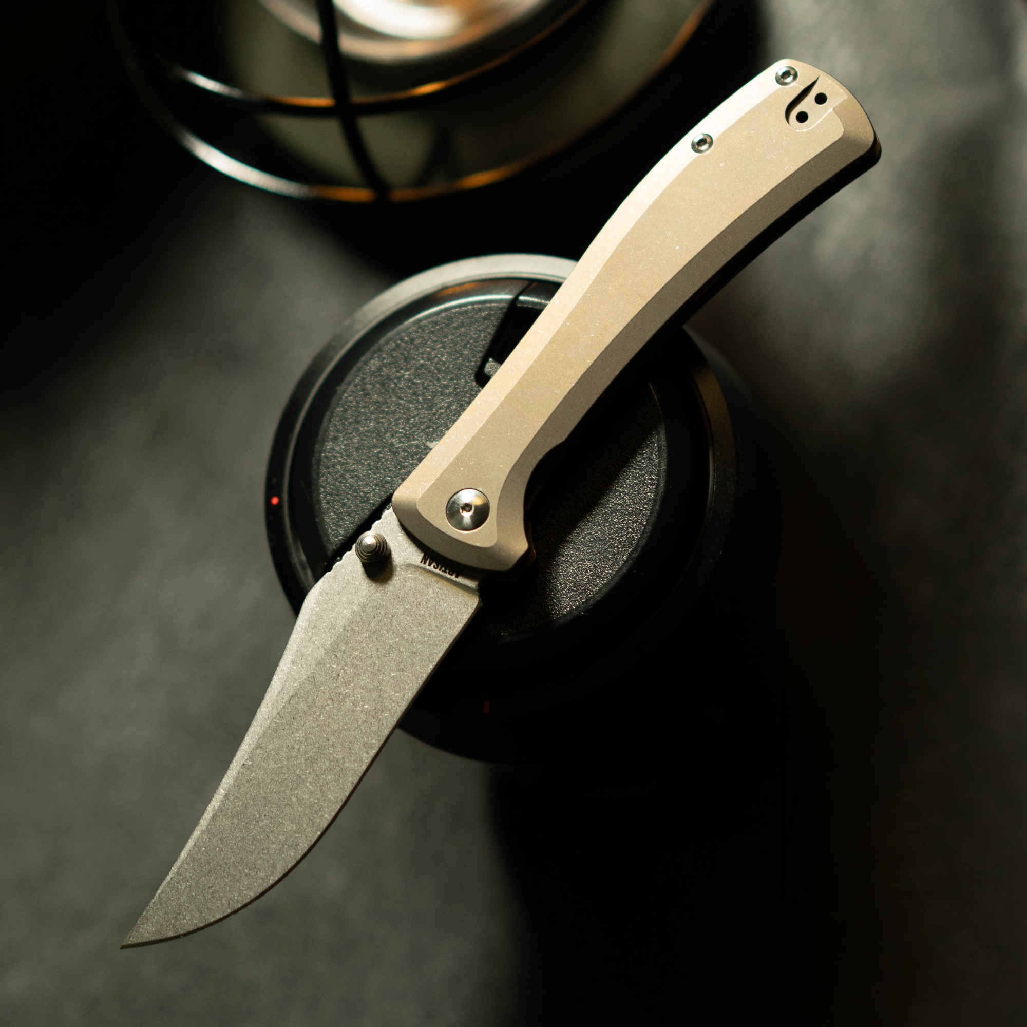 Artisan Cutlery Santee 1888G blade detail