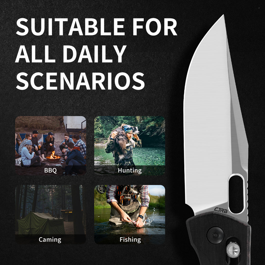 CJRB Prado J1936-EB folding knife side view