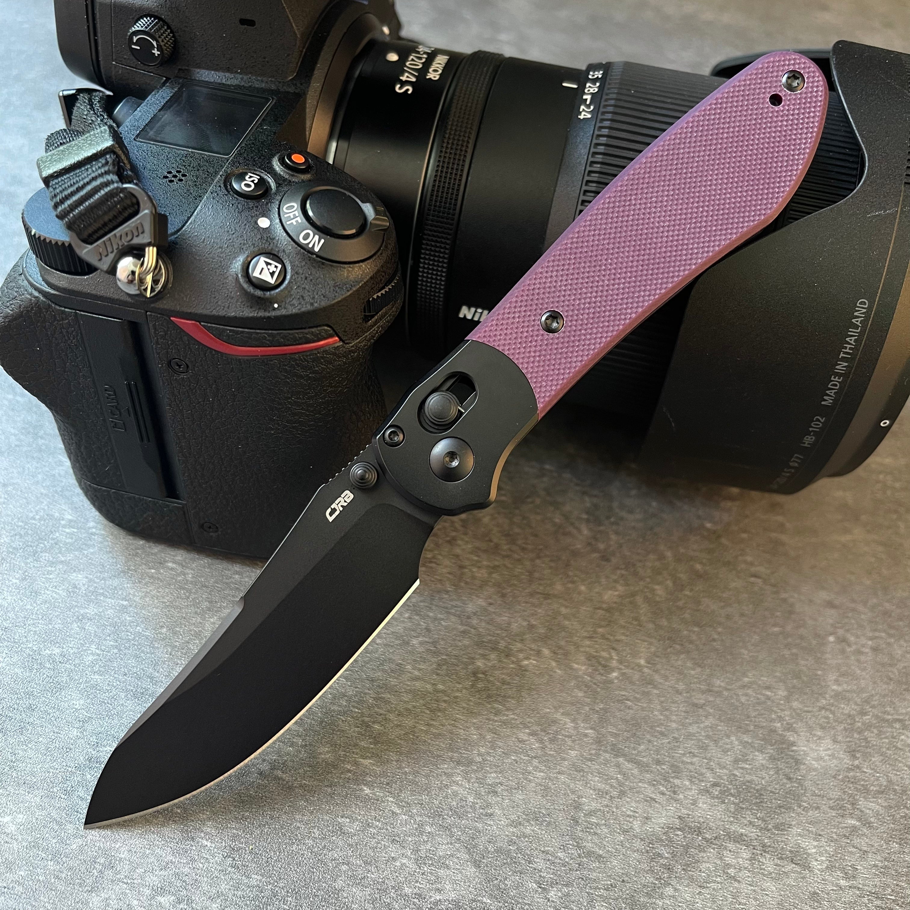 CJRB Fishers J1976 AR-RPM9 Steel G10/Micarta Handle Folding Knives(Prototype)