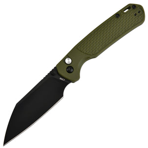 CJRB Pyrite-Light J1945-BGN folding knife with black PVD AR-RPM9 blade