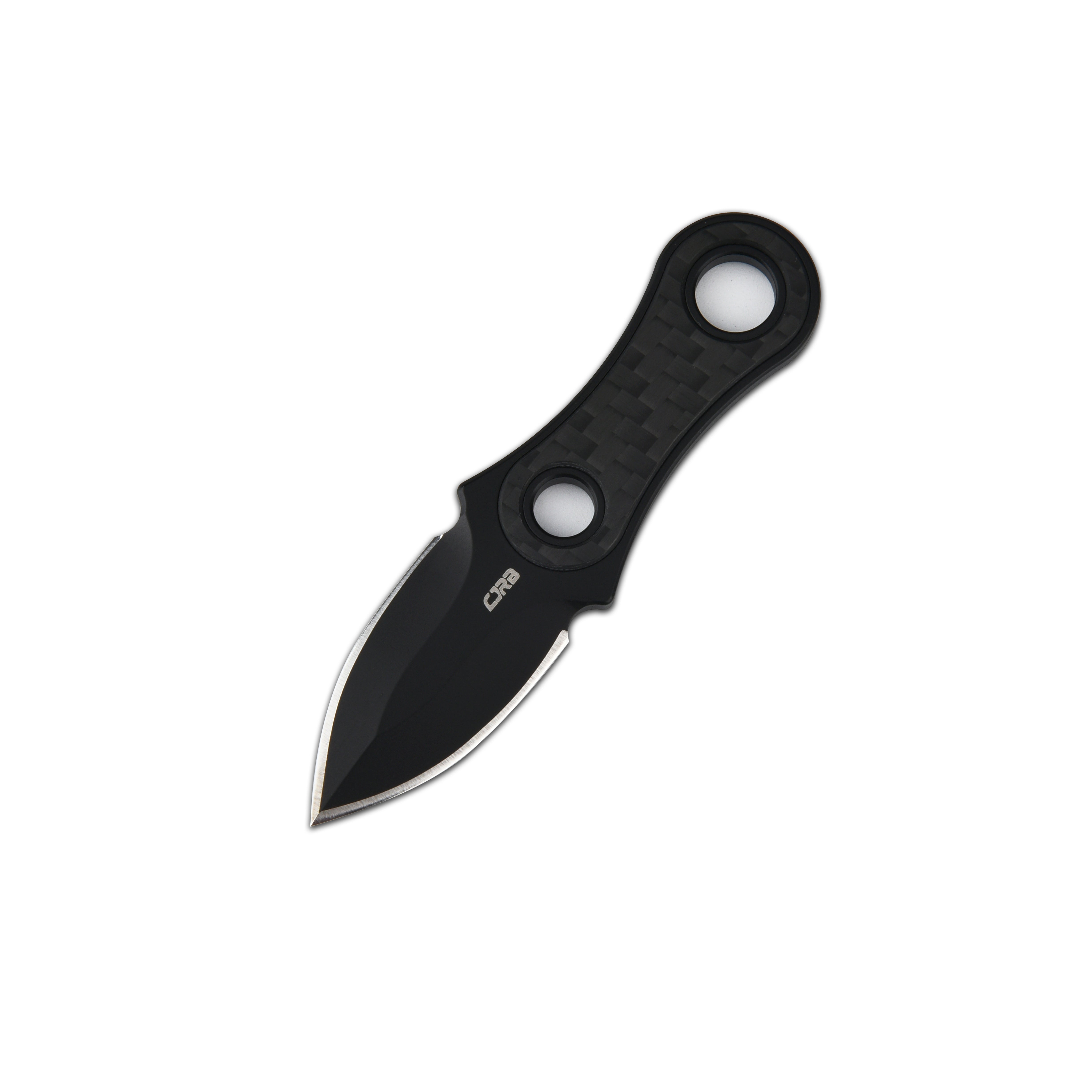 CJRB Knap J1940-BCF fixed blade knife with black carbon fiber handle
