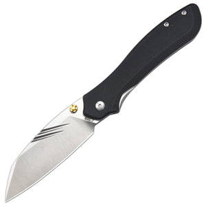 CJRB Fugly J1957-BK folding knife with AR-RPM9 sand polish blade