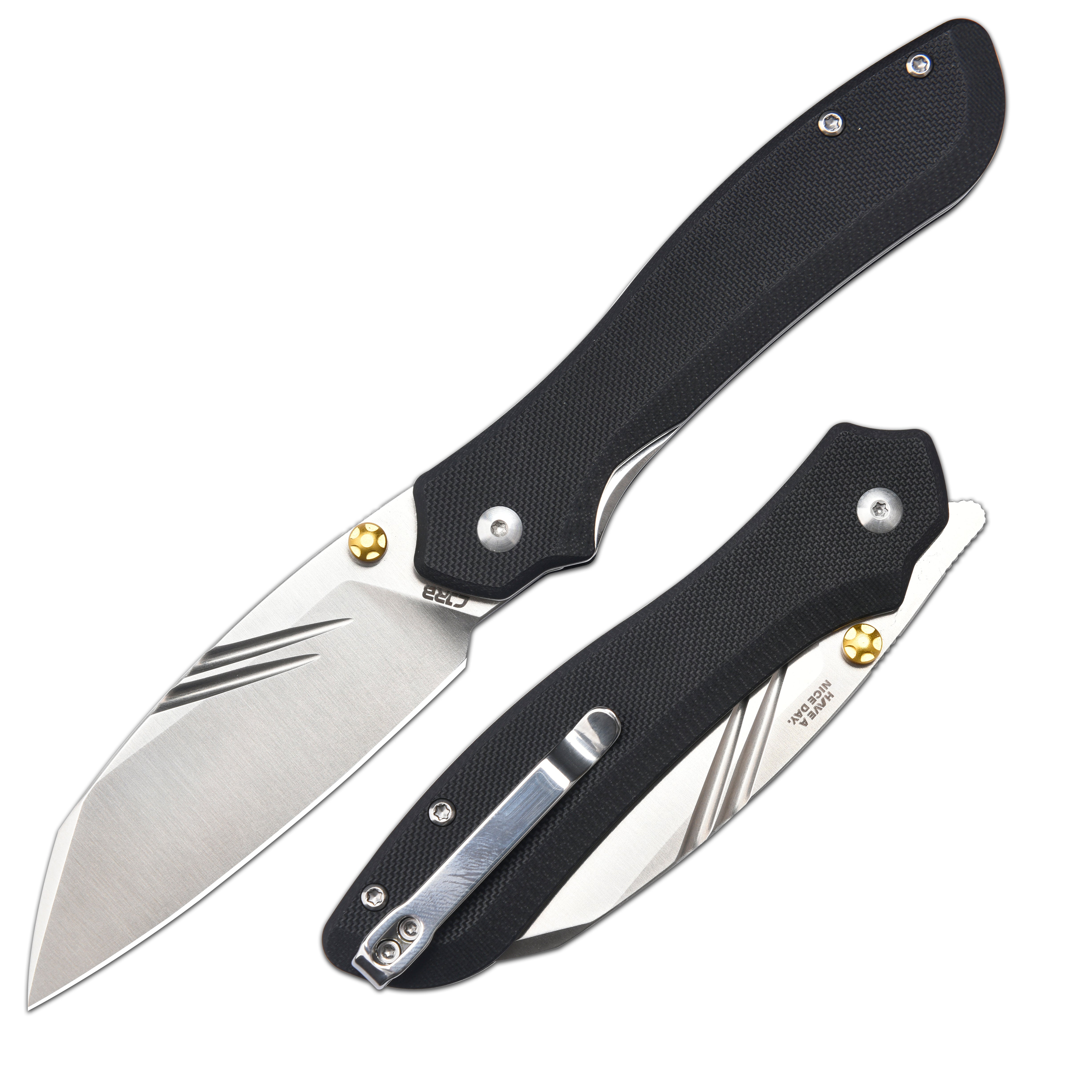 CJRB Fugly J1957-BK folding knife with black G10 handle