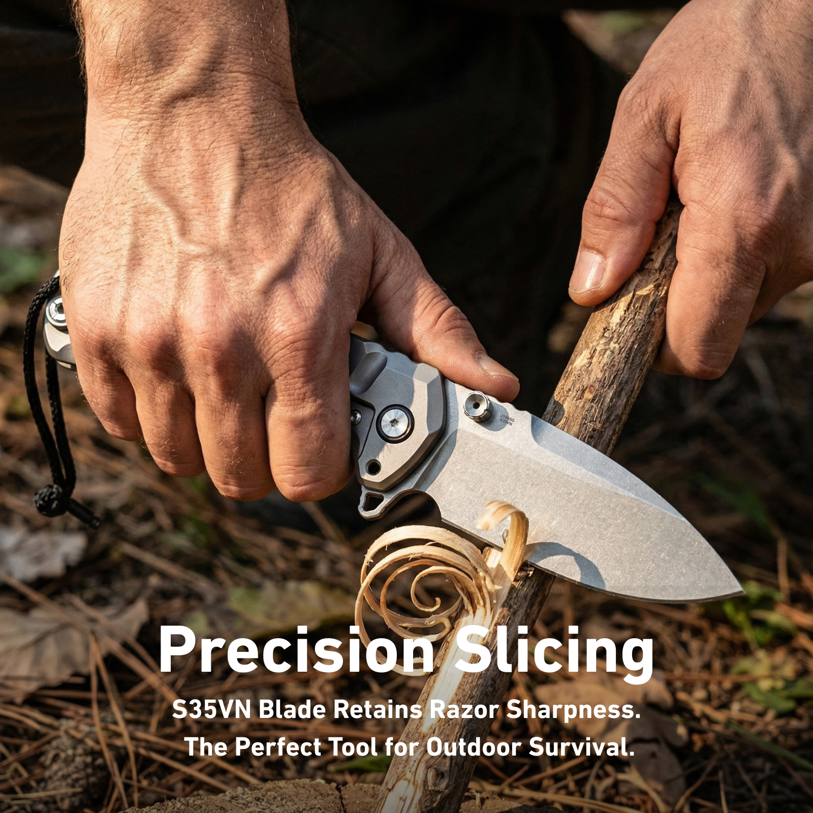 CJRB Tundra J1966G-GY folding knife with titanium handle