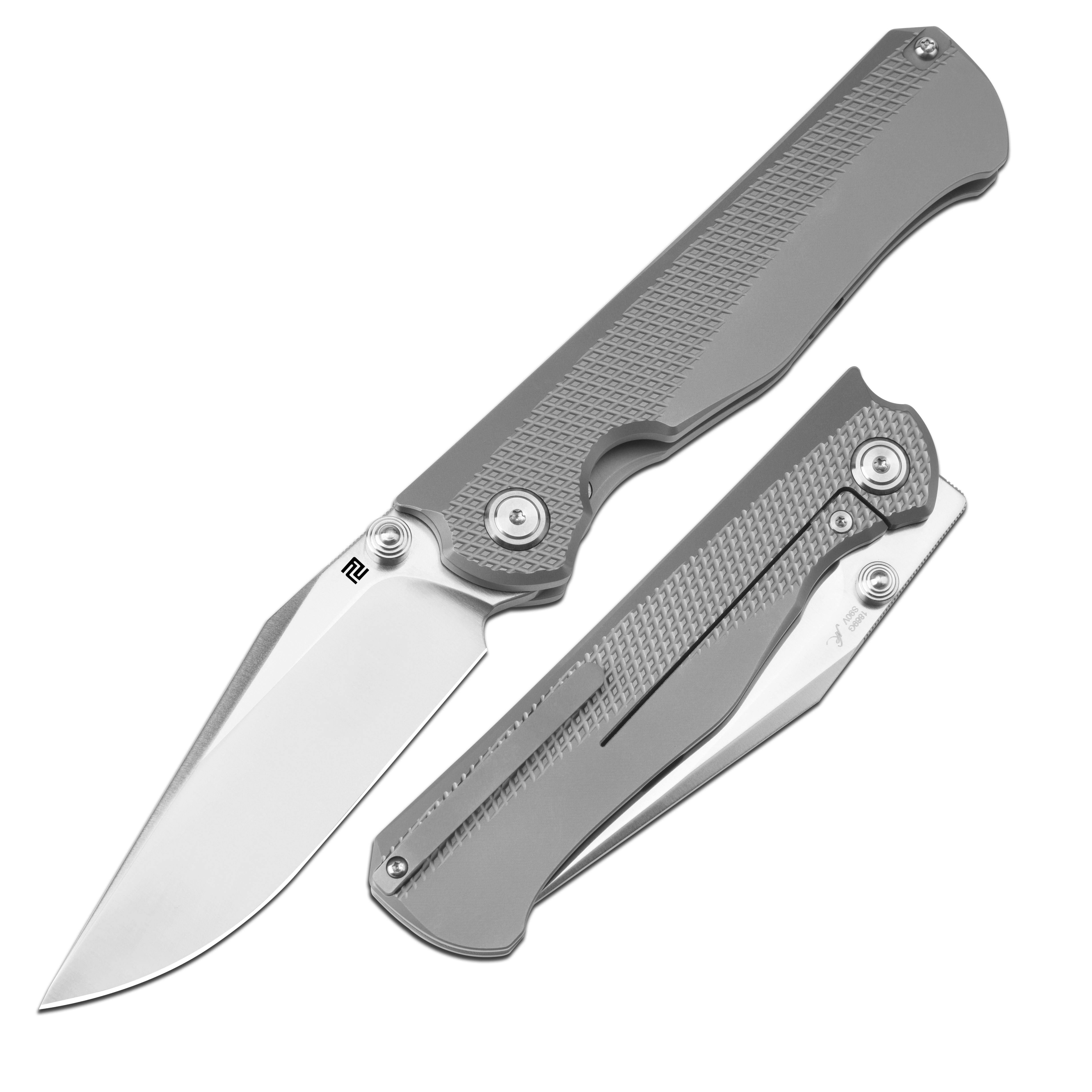 Artisan Cutlery Crusoe ATZ-1869G handle close-up