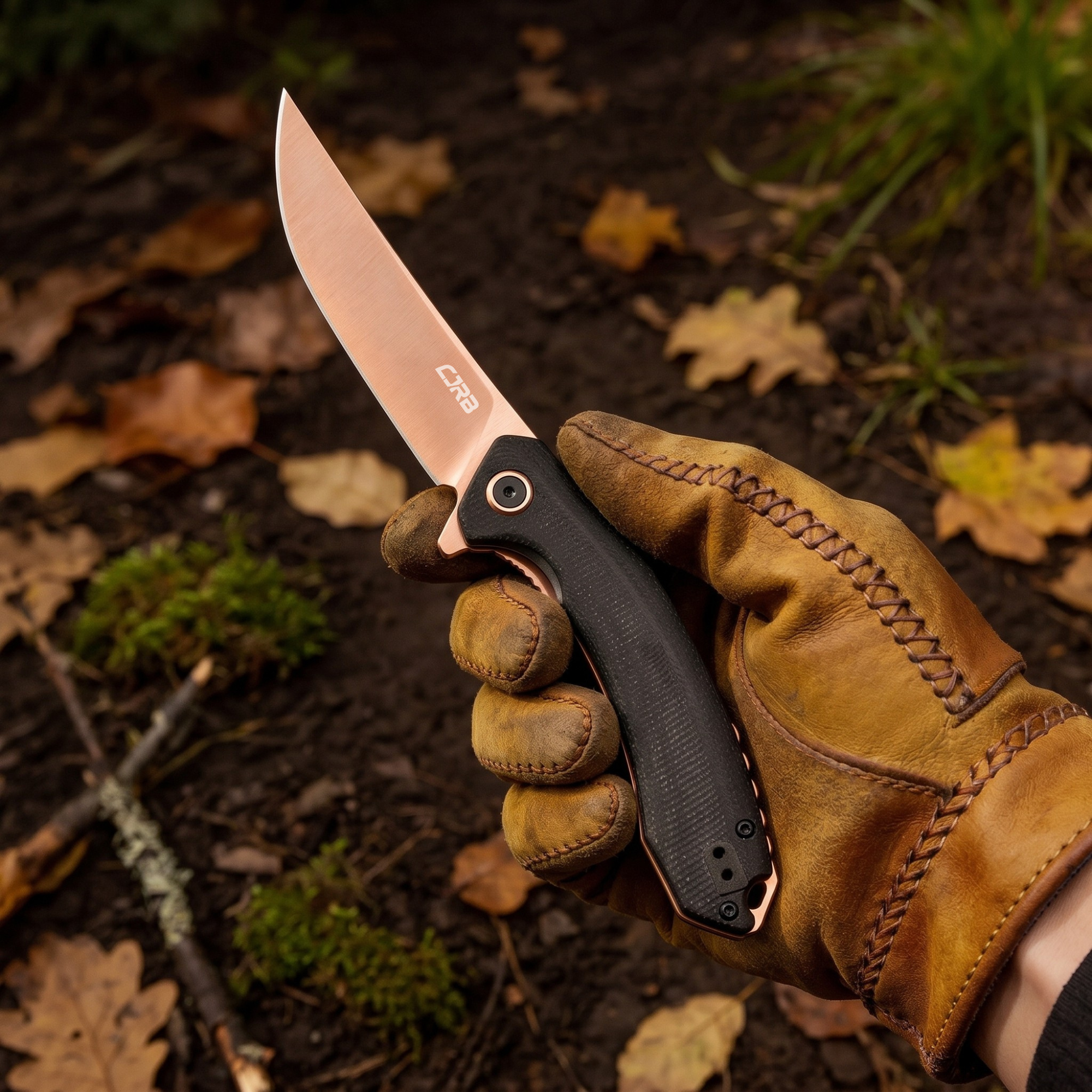 CJRB Gobi J1906-RBK folding knife with Micarta handle