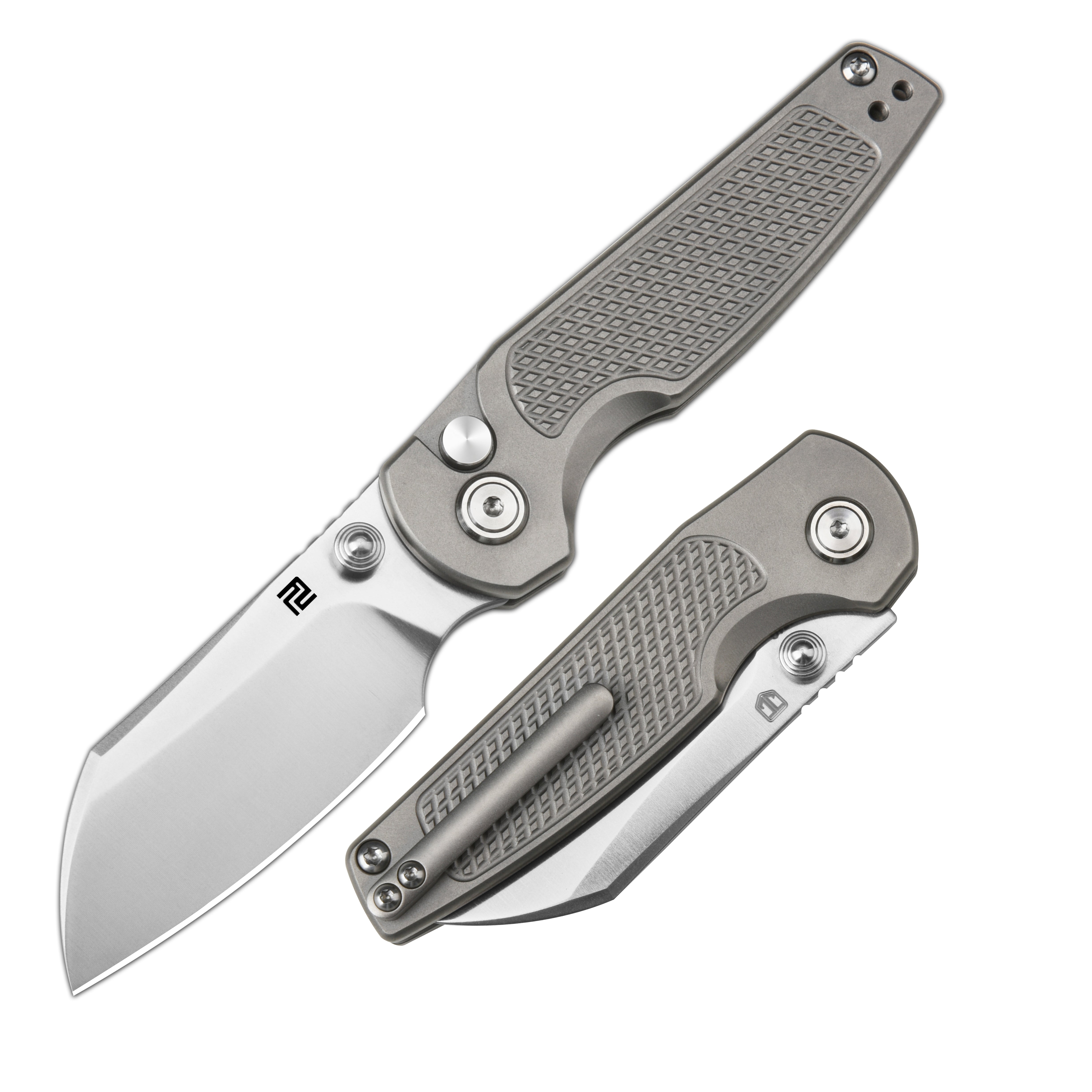 Artisan Cutlery Cleo 1871G folding knife with titanium handle