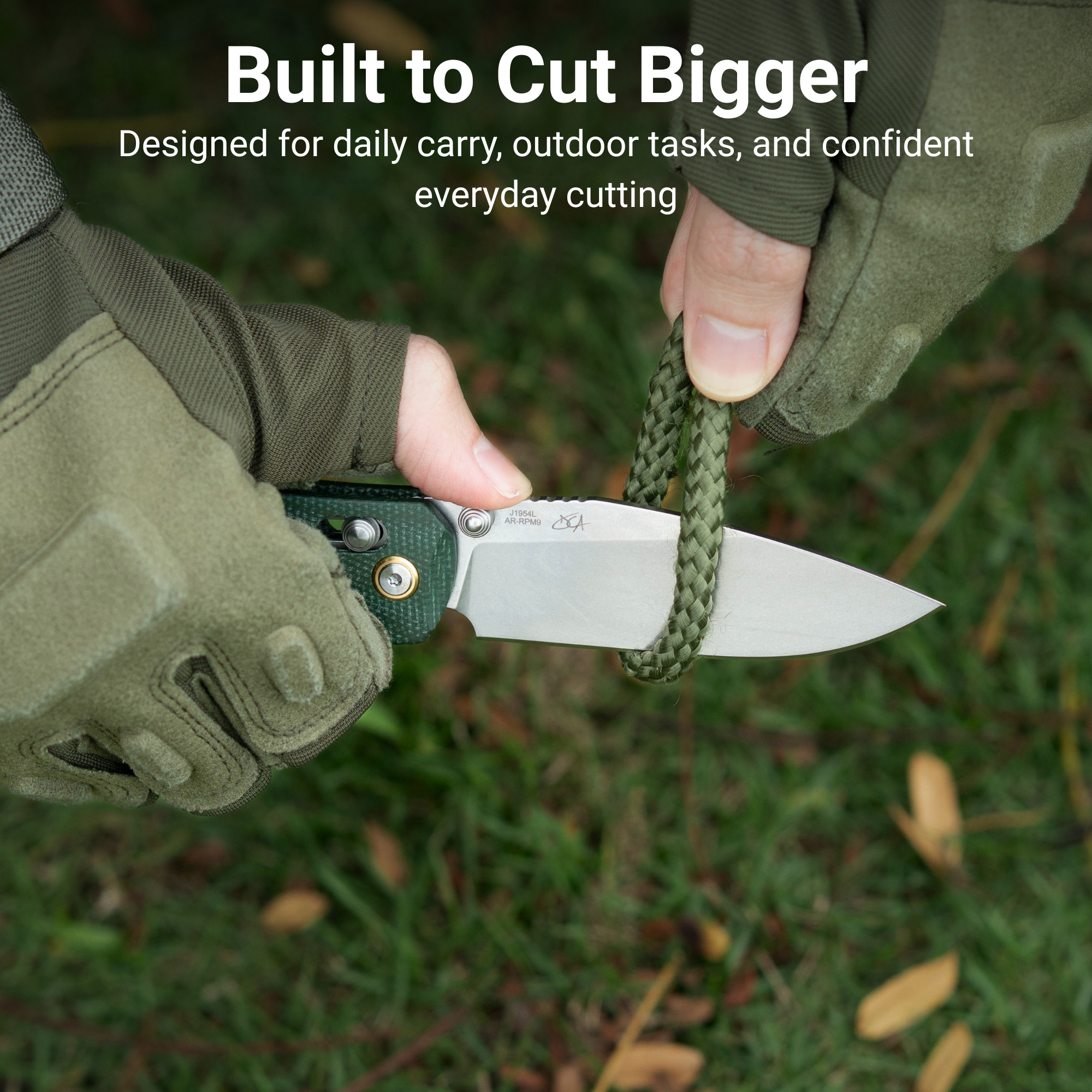 CJRB Mega Maximal J1954L-MGN folding knife side view