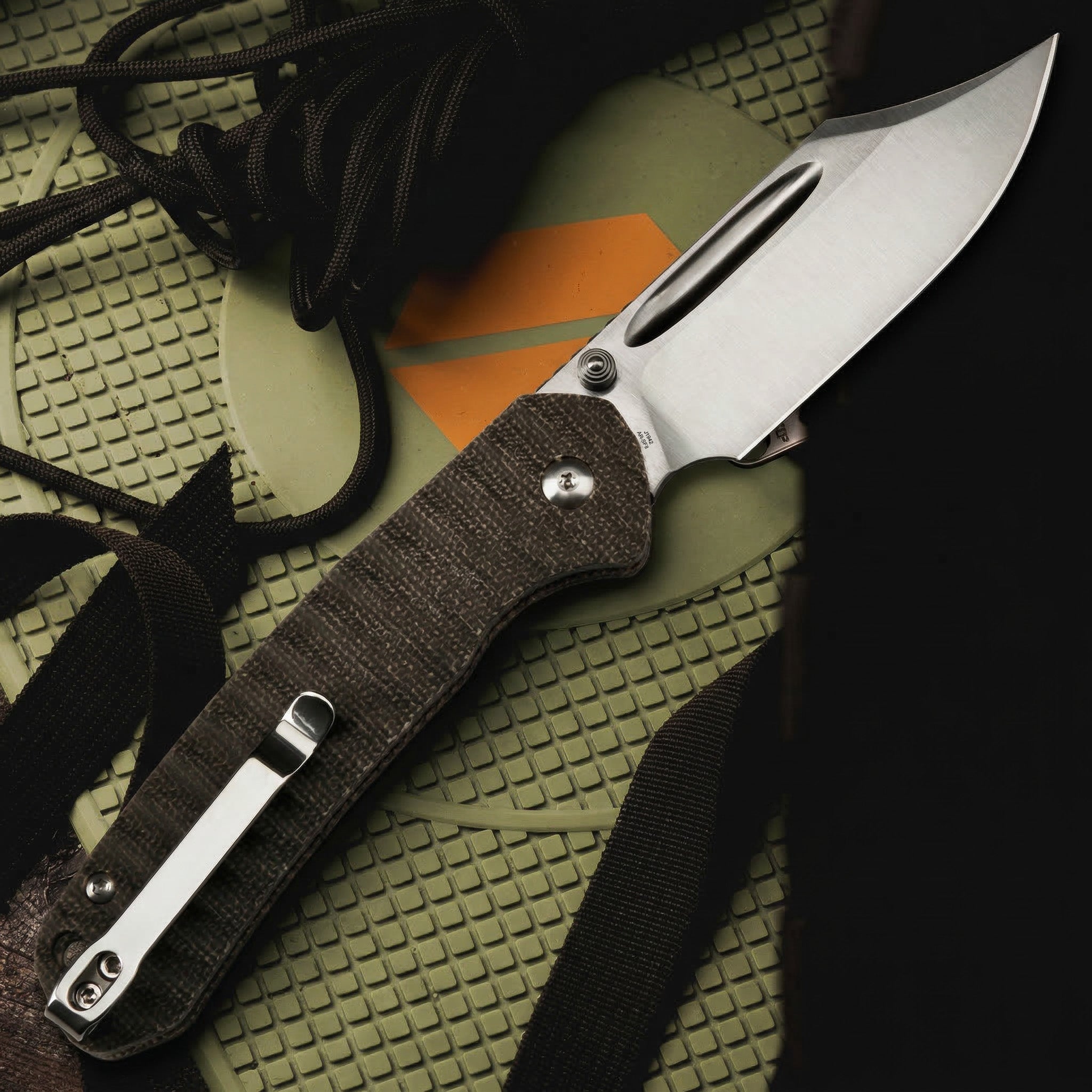 CJRB Bowie Pyrite J1942 handle detail
