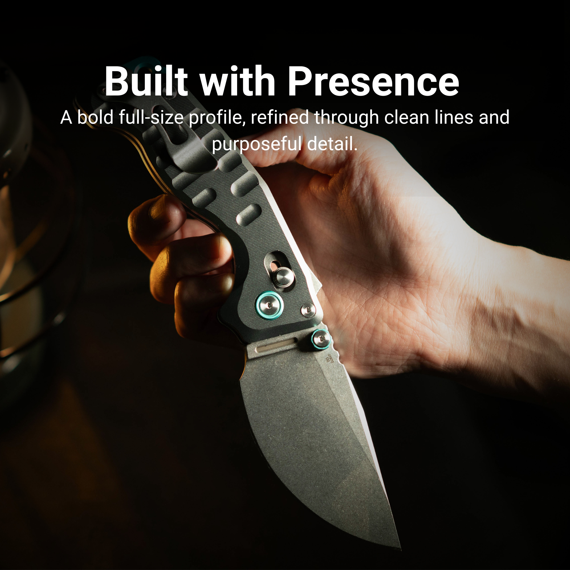 CJRB Doubletap Thumb Stud & Recoil Lock V2 Tatical Knife Gray 7075-T6 Aluminum Handle(3.86'' D2 Stone Wash Blade) J1970-GAL (Exclusive)