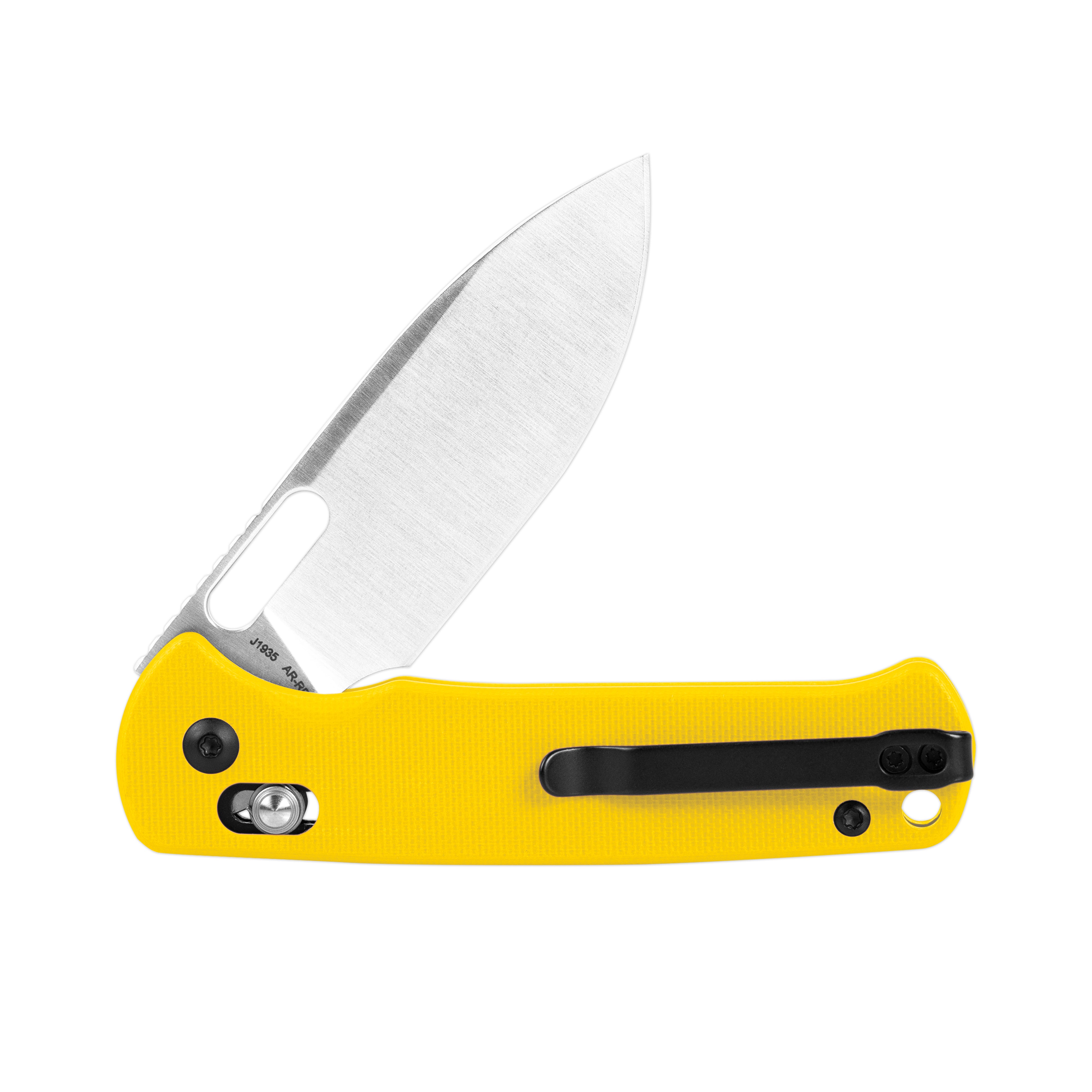 CJRB Hectare J1935-YE folding knife with yellow G10 handle
