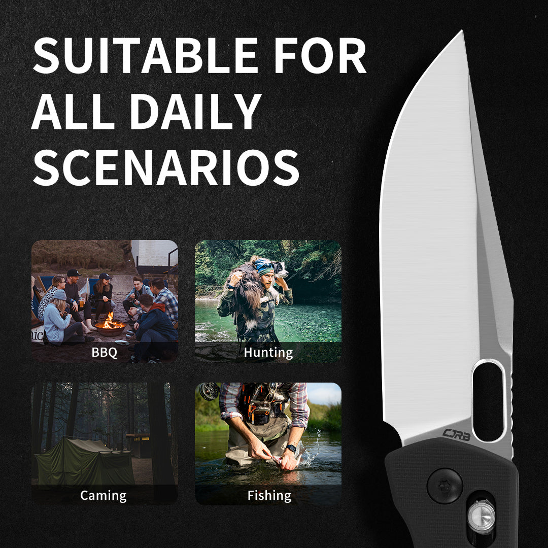 CJRB Prado J1936-BK folding knife detail view