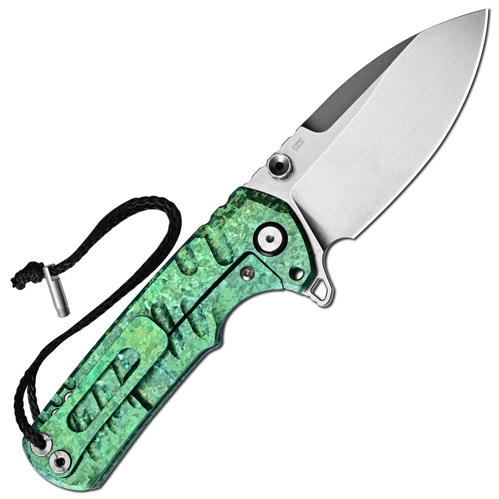 CJRB Tundra J1966G-CGN folding knife detail view