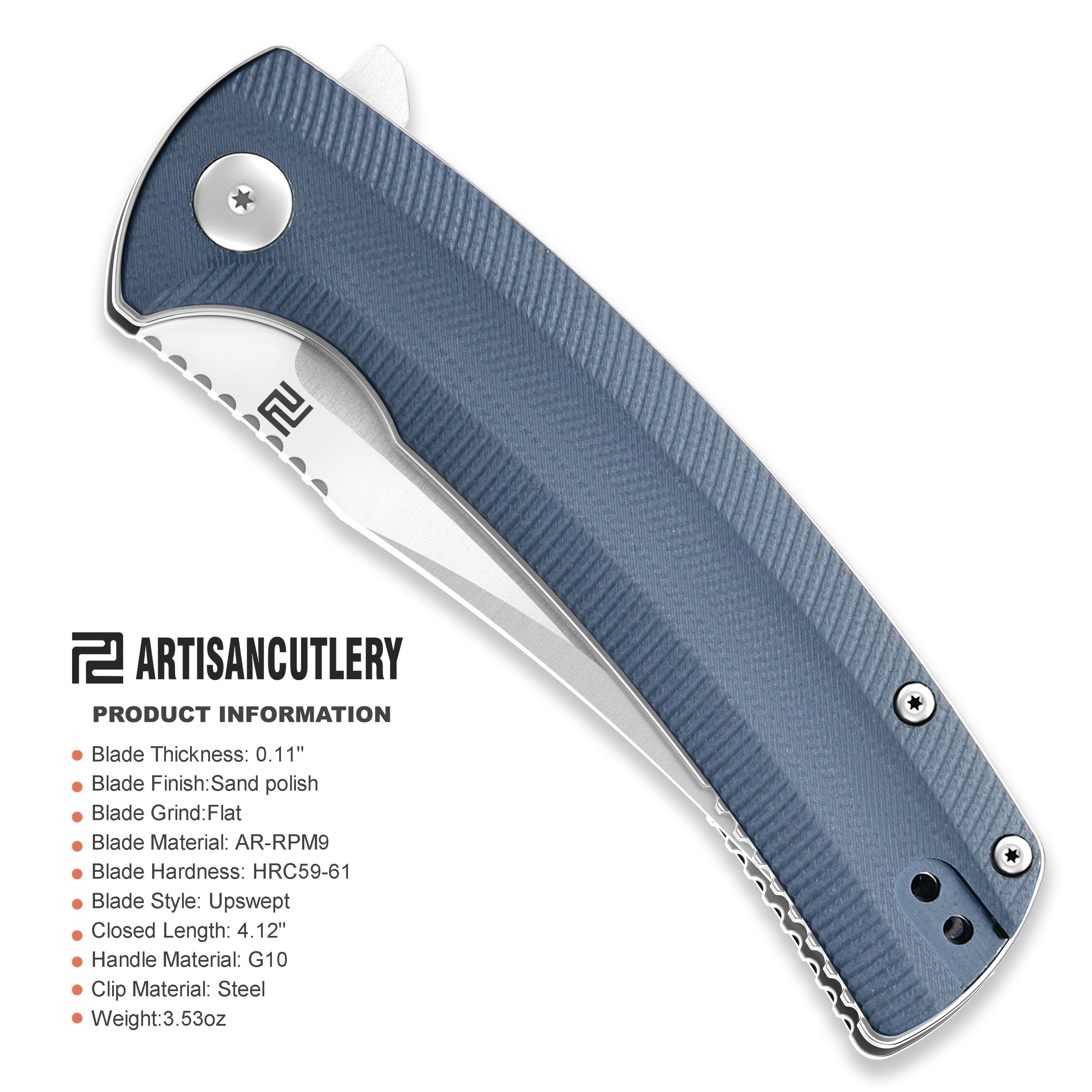 Artisan Cutlery Arroyo 1845P handle detail