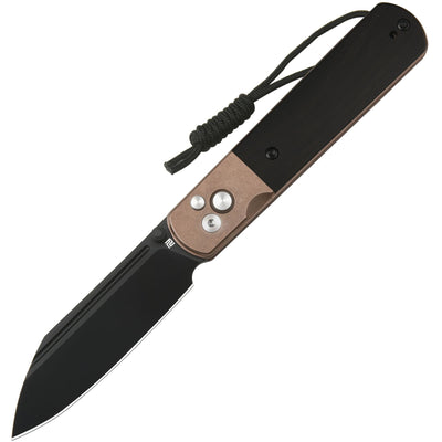 Artisan Cutlery Holm 1875P folding knife with AR-RPM9 rose gold blade